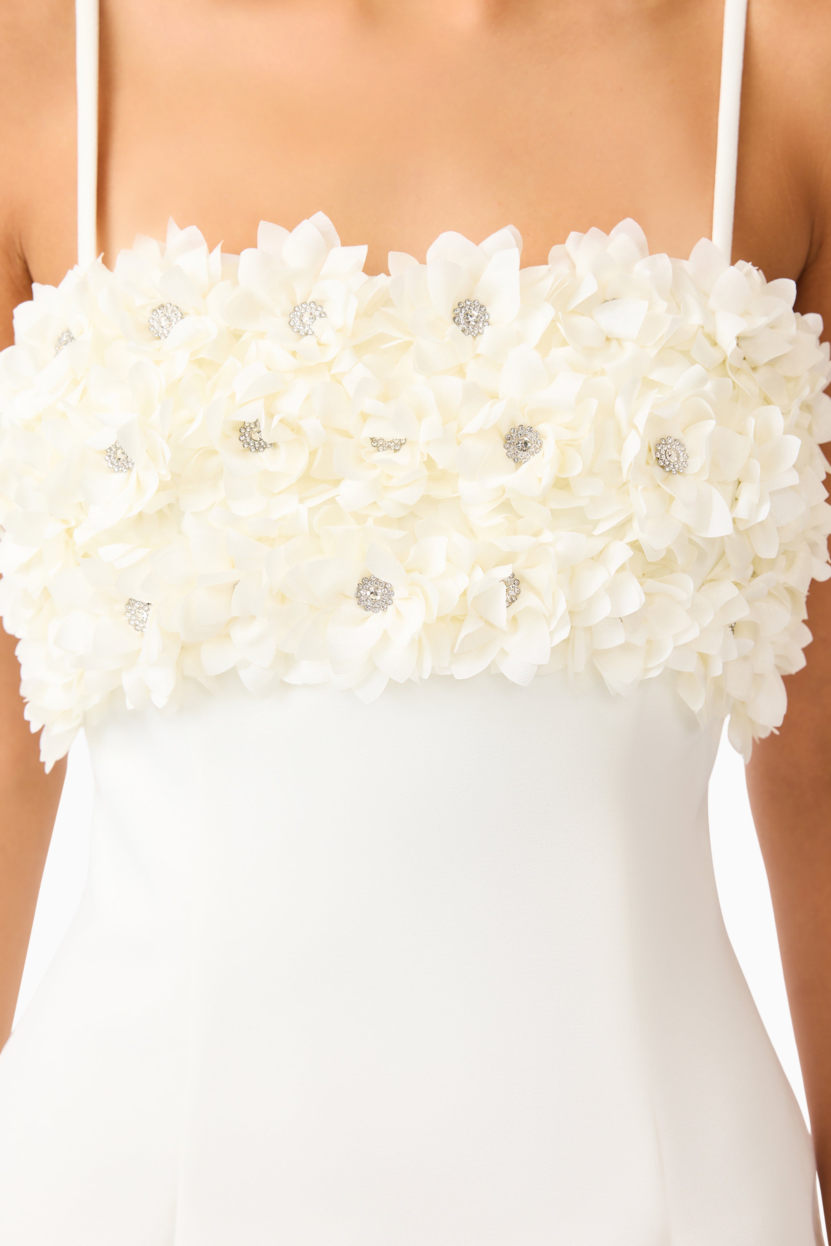 Solenne Party Mini Dress in White