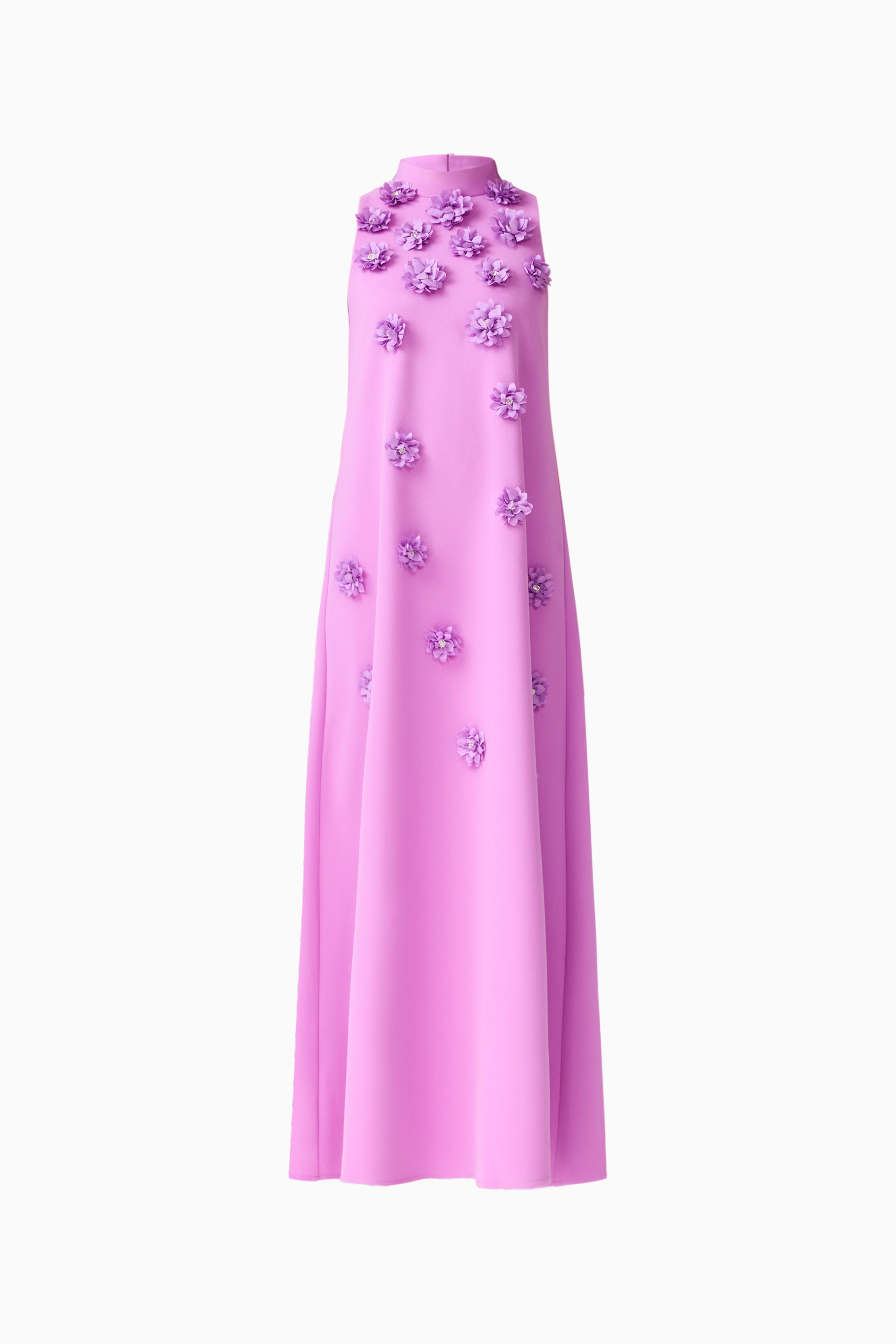Solenne Halter Maxi Dress in Purple