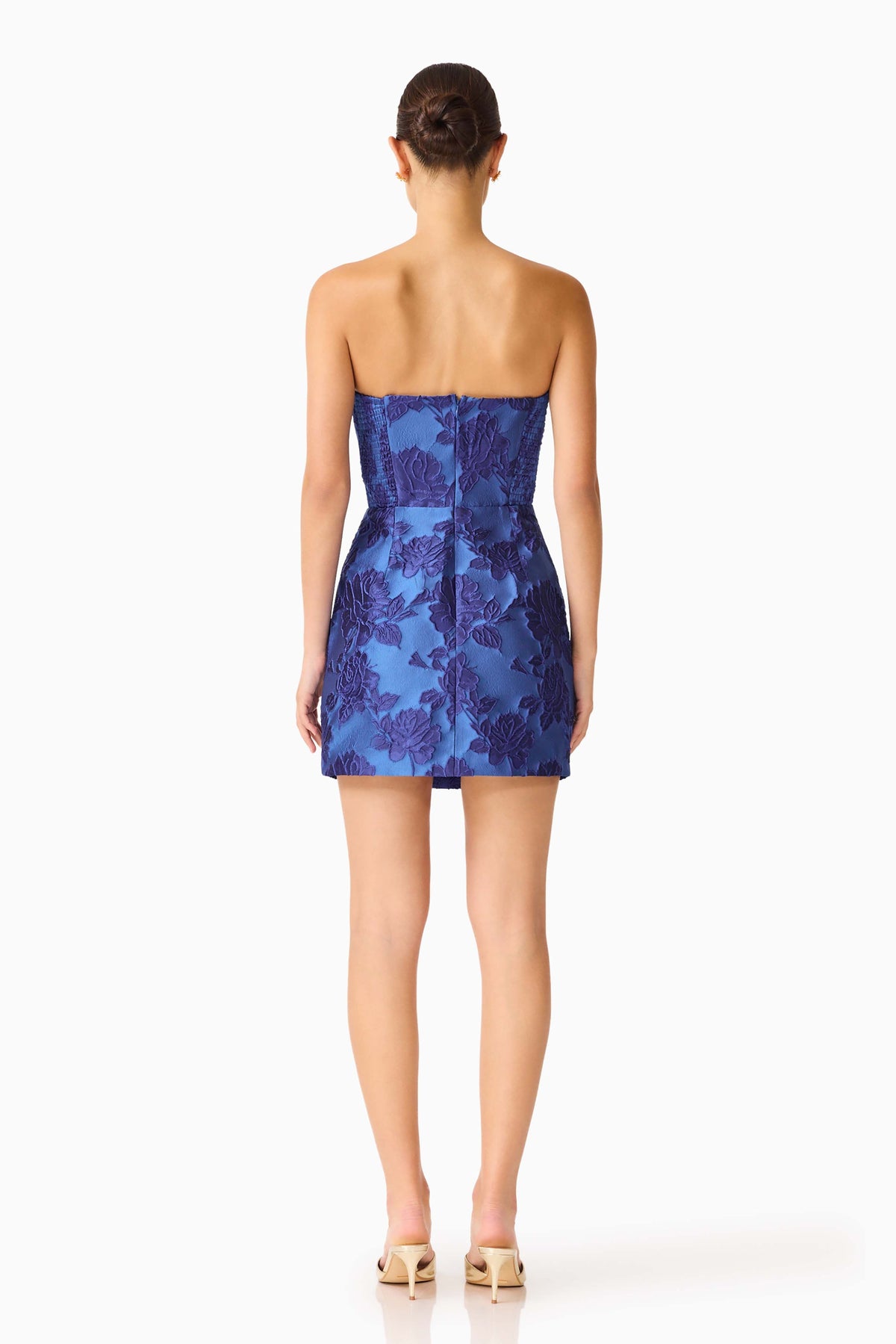 Sorelle Asymmetric Mini Dress in Cobalt Blue