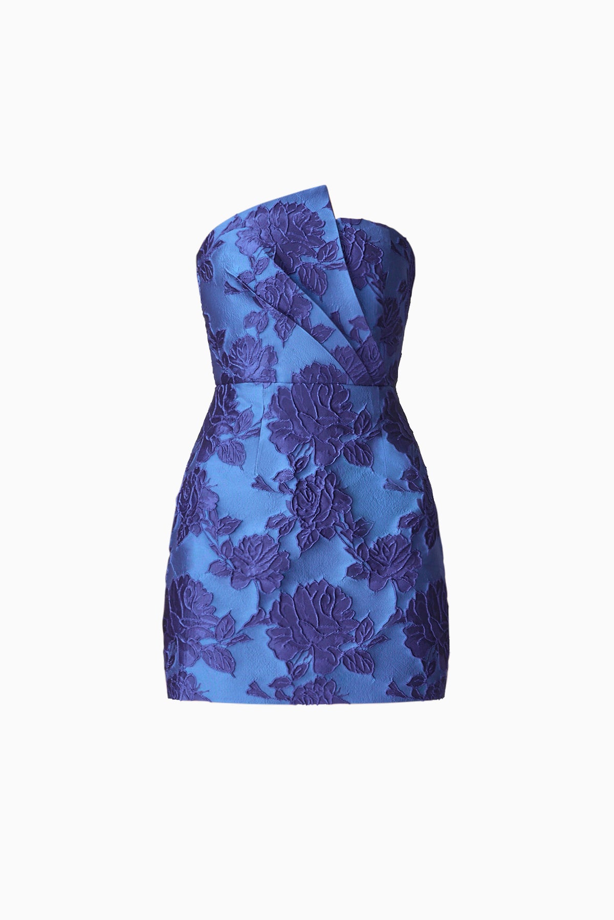 Sorelle Asymmetric Mini Dress in Cobalt Blue