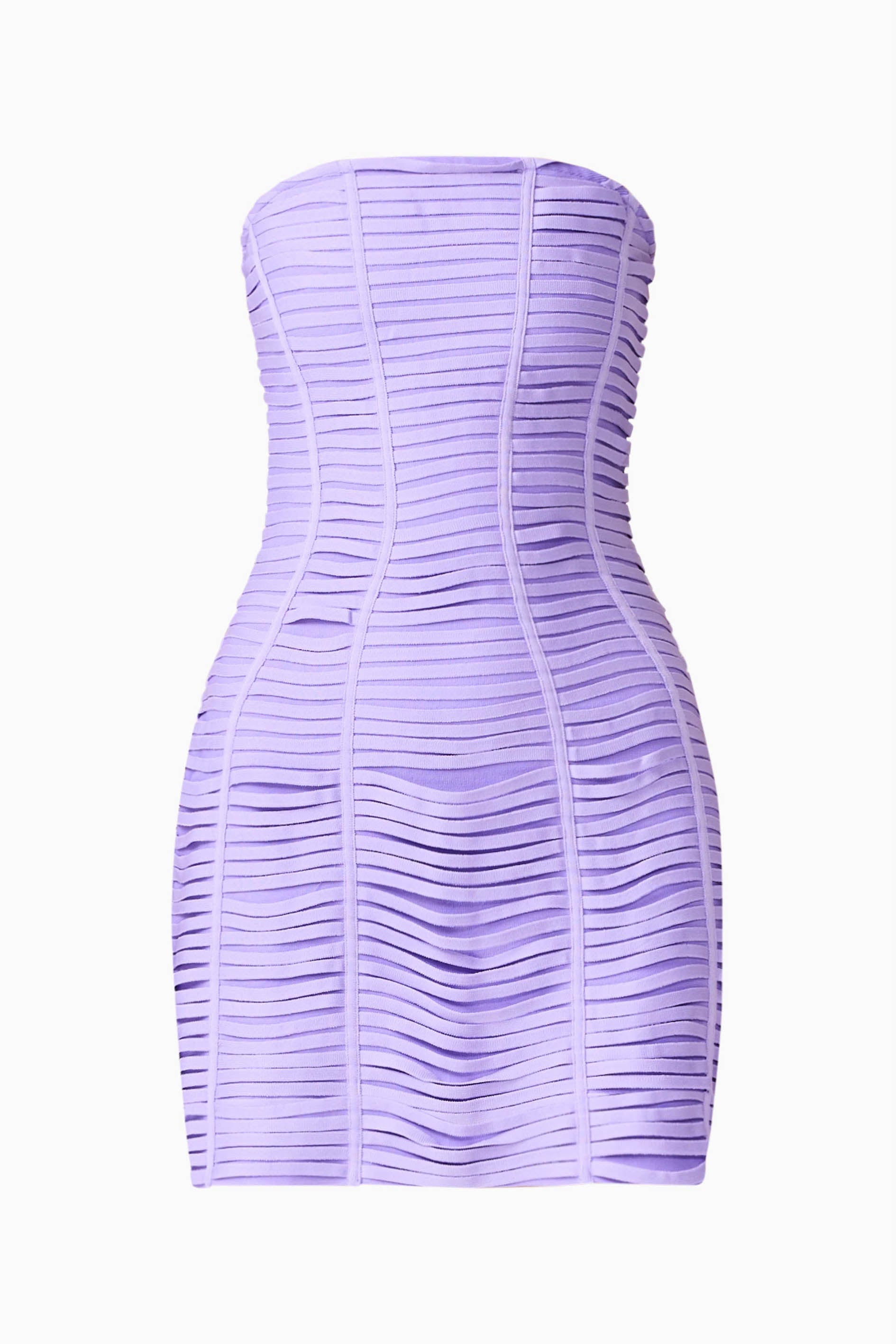 Alya Strapless Mini Dress in Purple