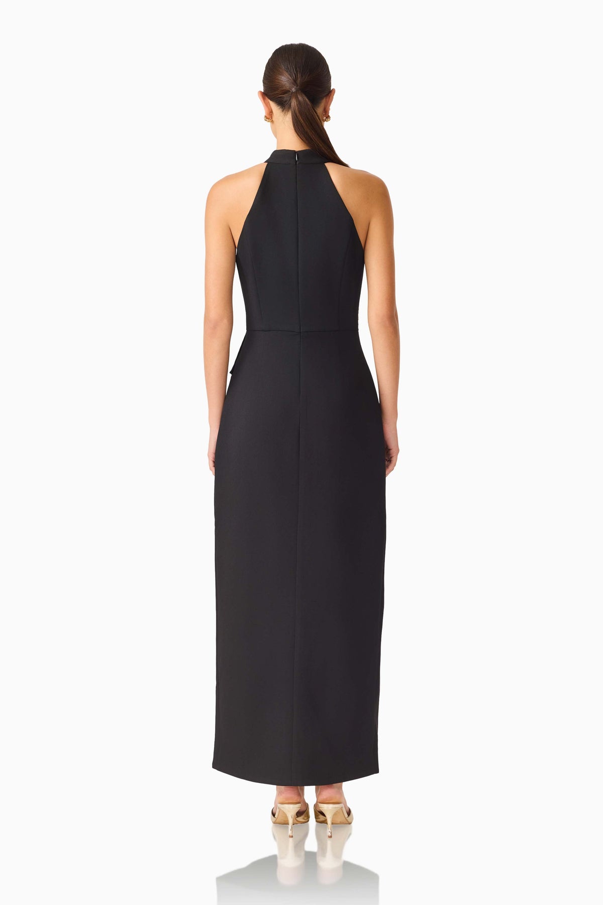 Laurentia Maxi Gown in Fuchsia Black