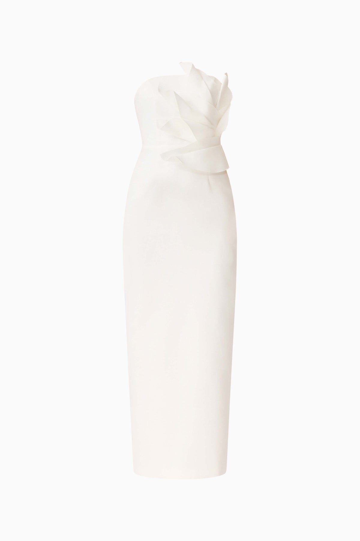 Laurentia Column Midi Dress in White