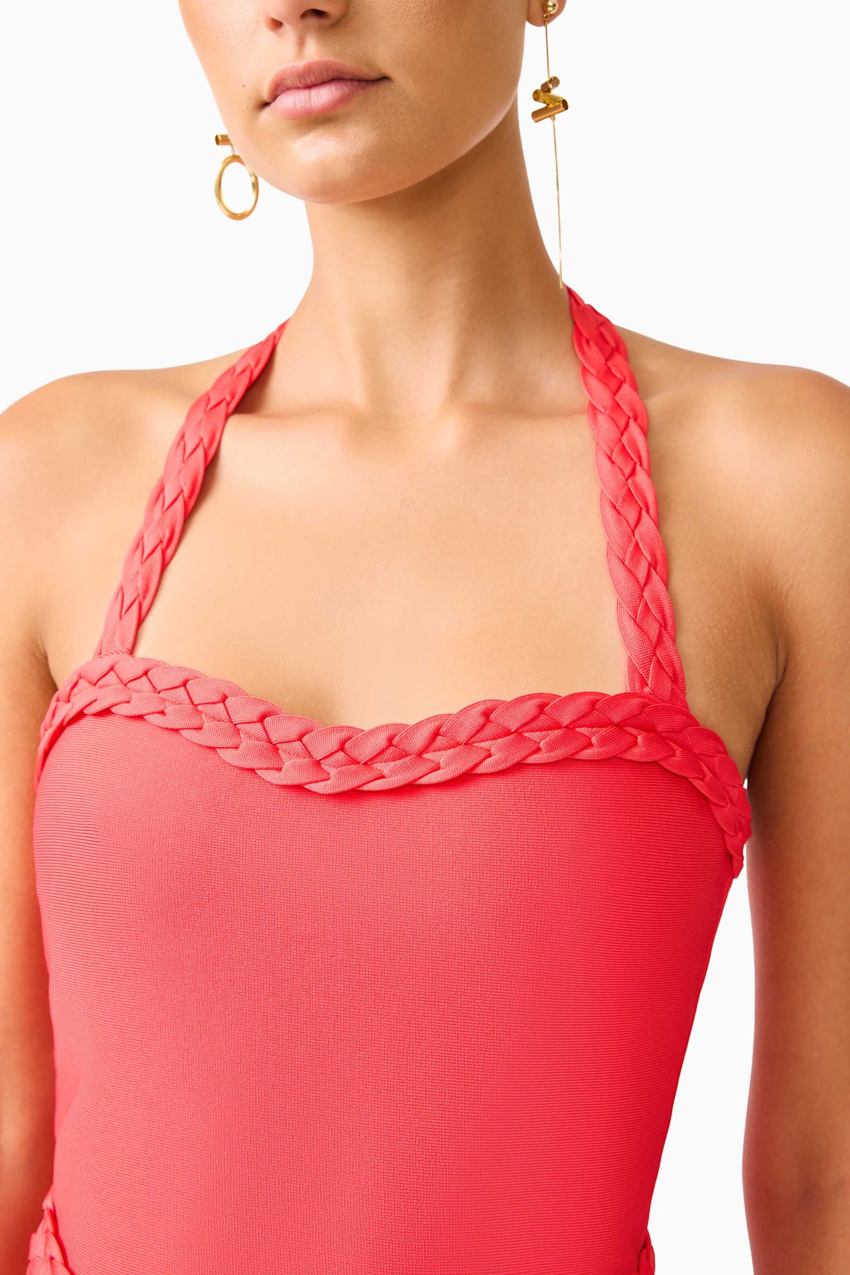 Coralene Halter Gown in Red