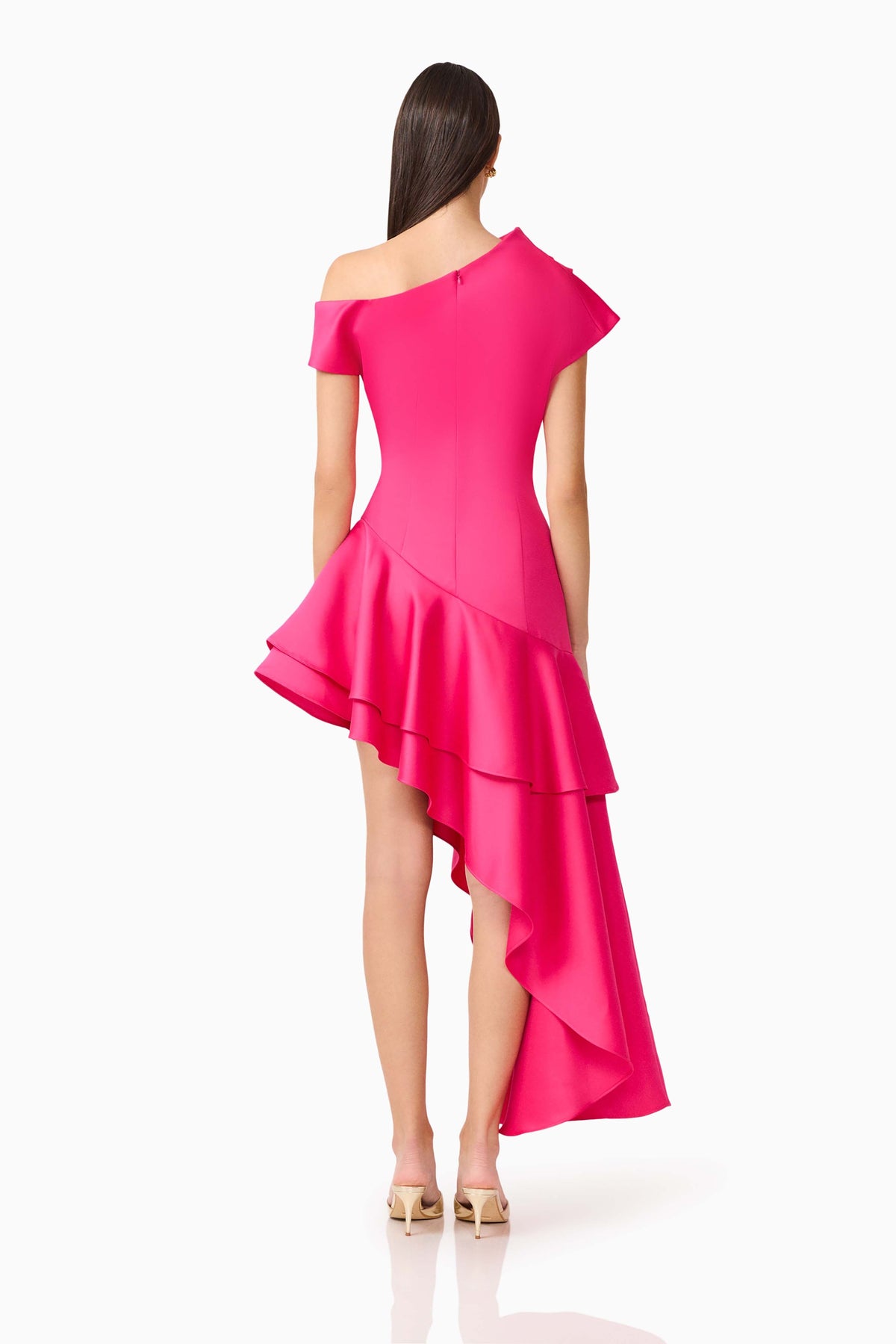 Livia Asymmetrical Gown in Pink