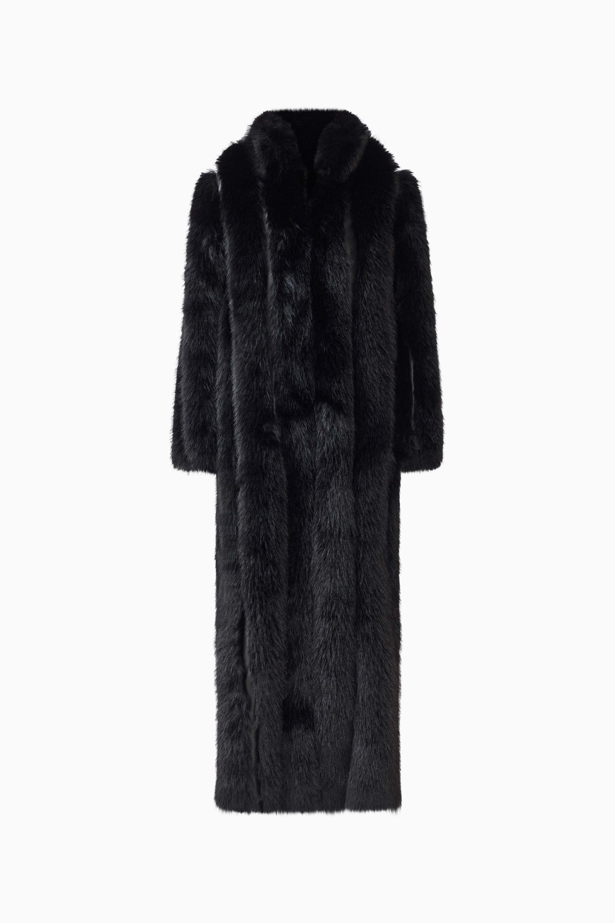 Lux Faux Fur Coat in Black