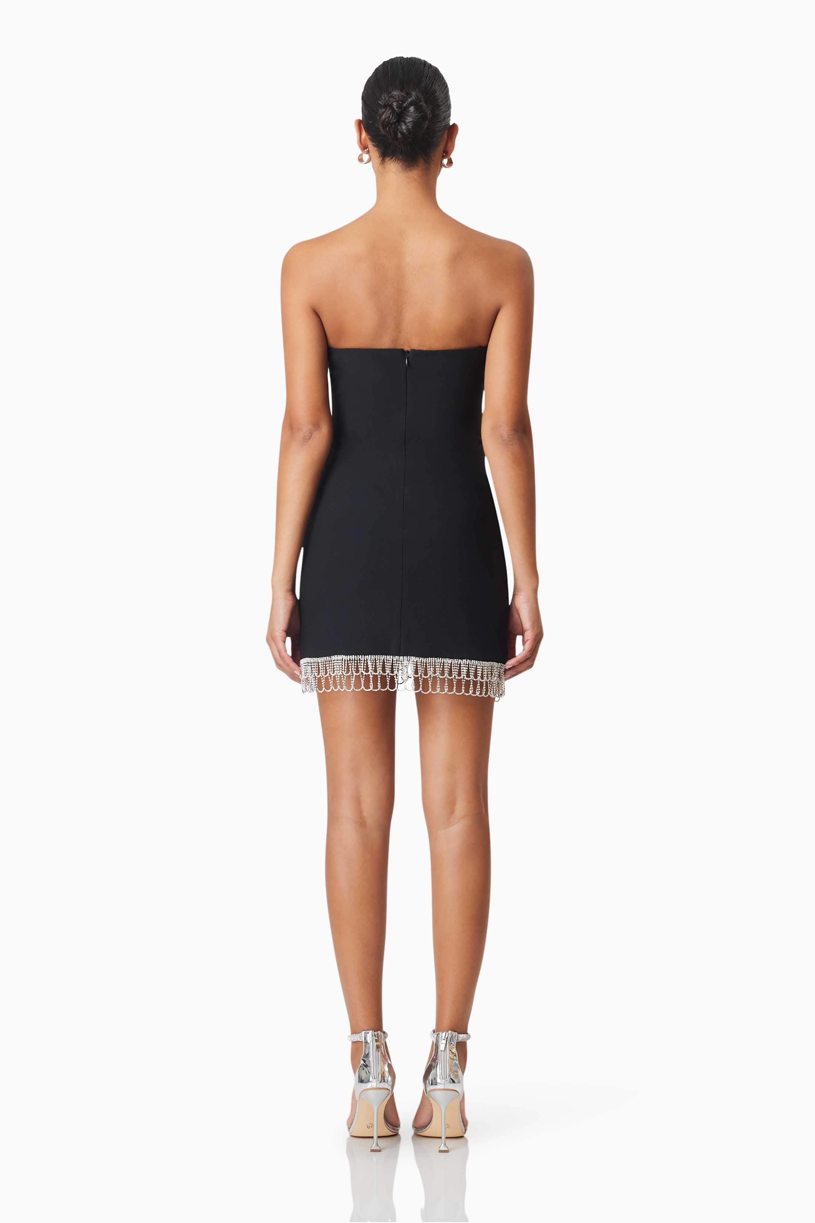 Delia Party Mini Dress In Black