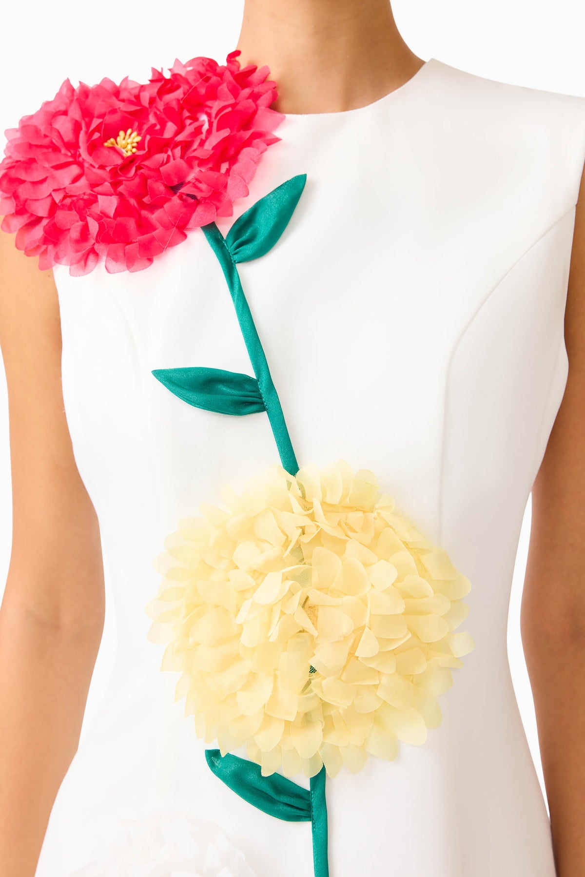 Buttercup Embroidered Mini Dress in Ivory