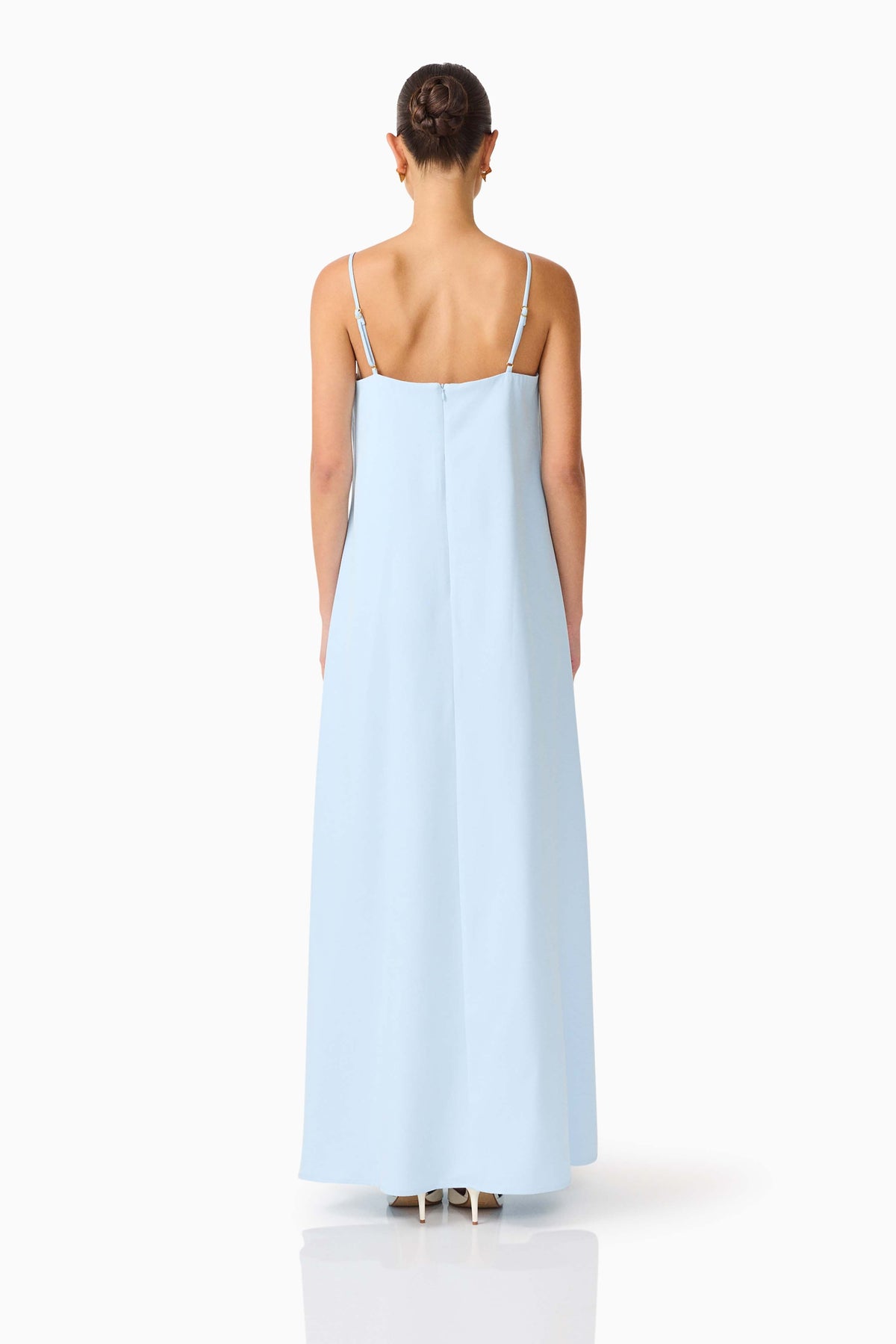 Buttercup Embroidered Maxi Dress In Blue