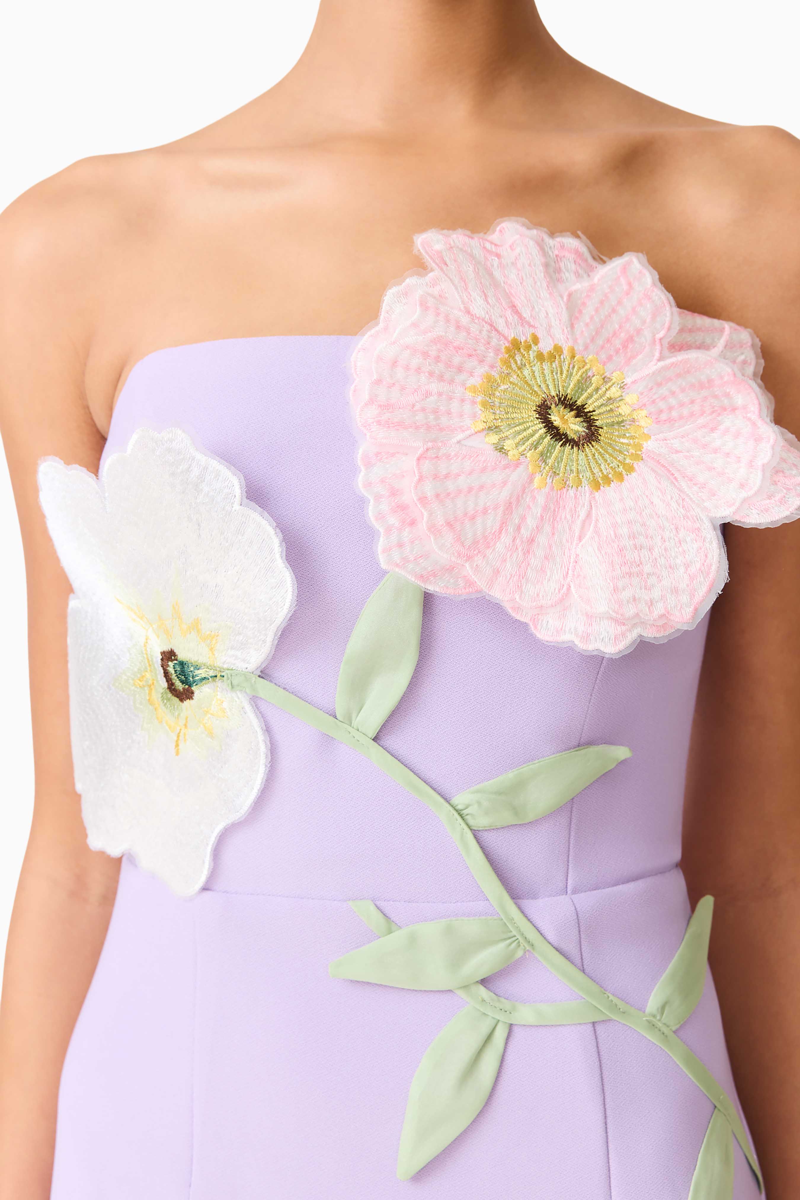 Hope Strapless Midi Dress in Purple