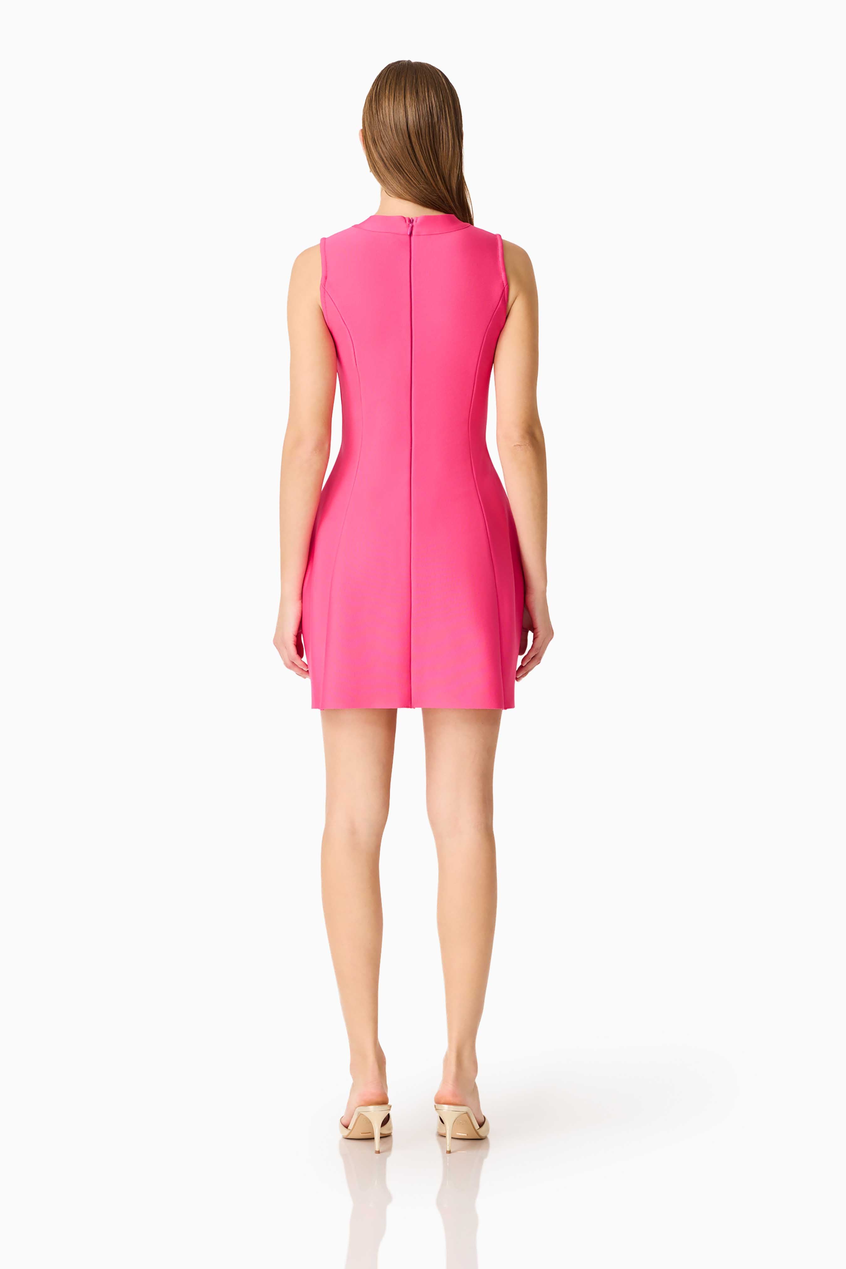Opline Tulip Mini Dress in Hot Pink