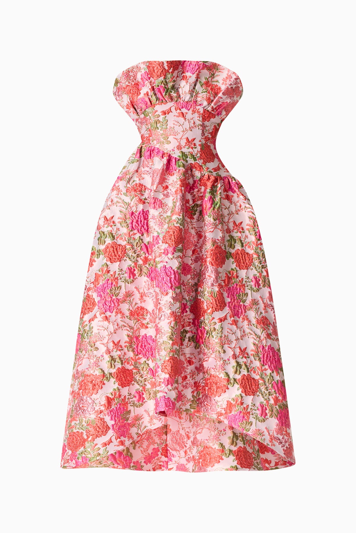 Floralie Strapless Gown in Pink Floral