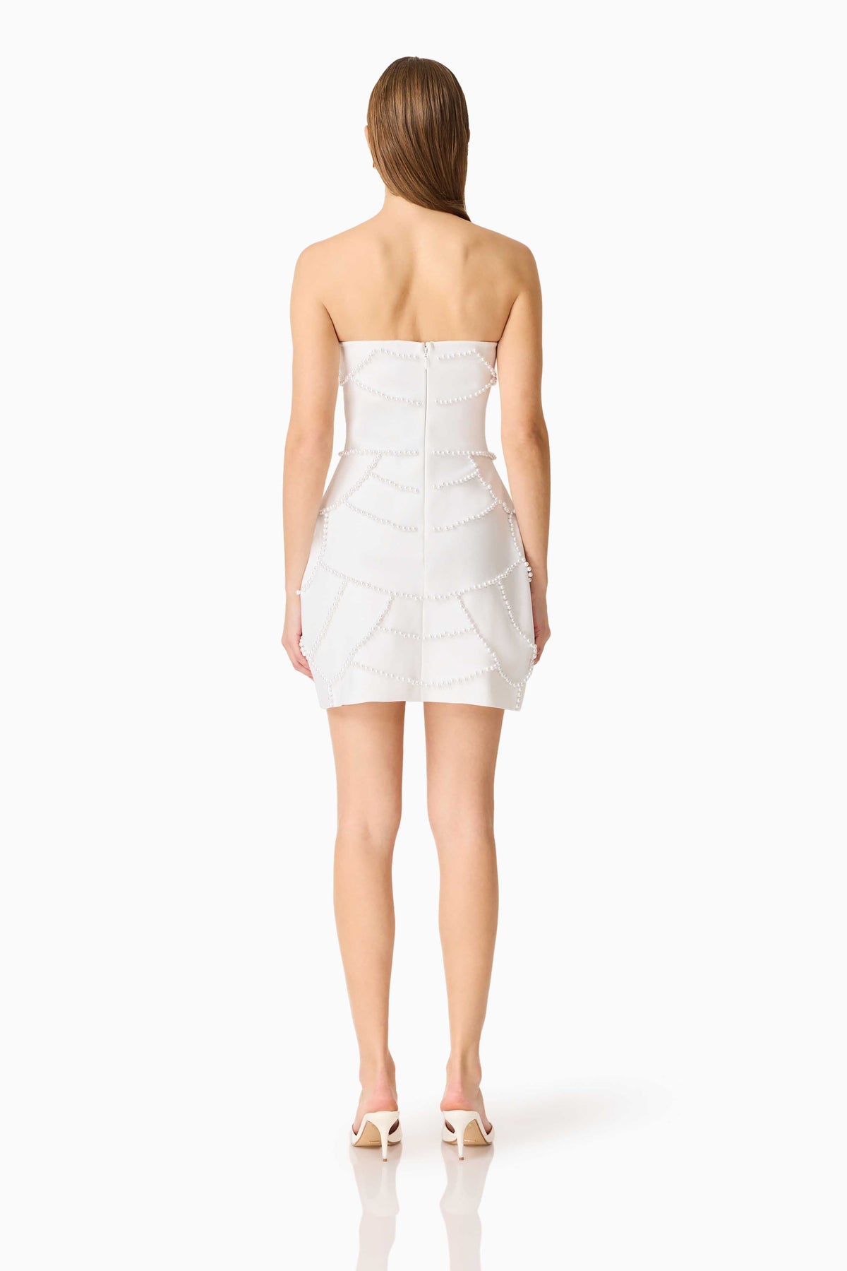 Lucine Strapless Mini Dress in White