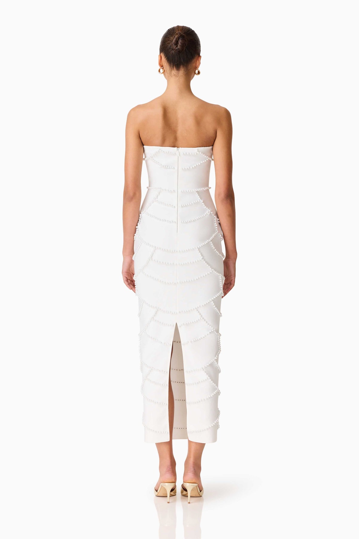 Lucine Strapless Gown in White