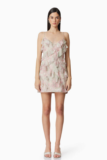 Monica Party Mini Dress in Floral