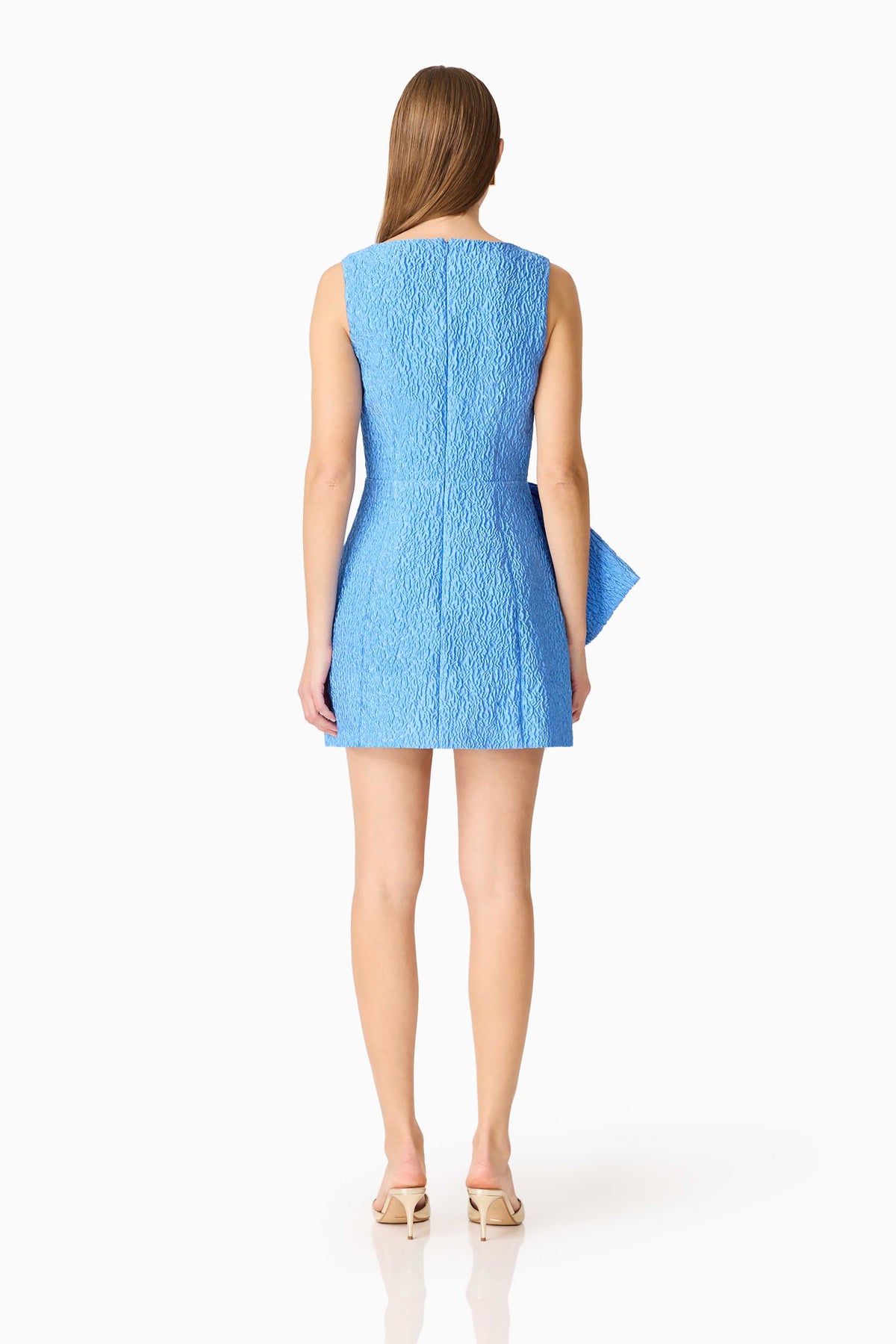 Briallen Jacquard Mini Dress in Blue