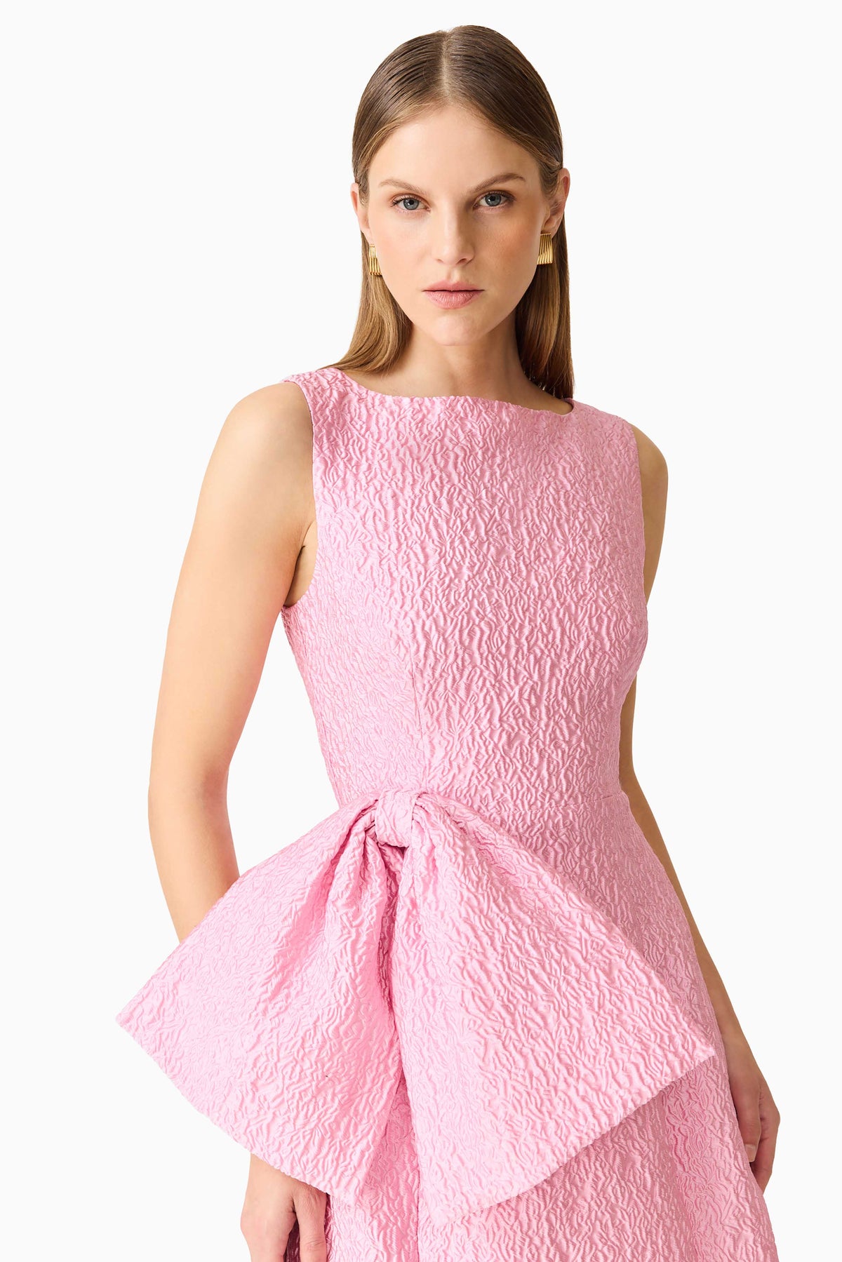 Briallen Jacquard Mini Dress in Pink