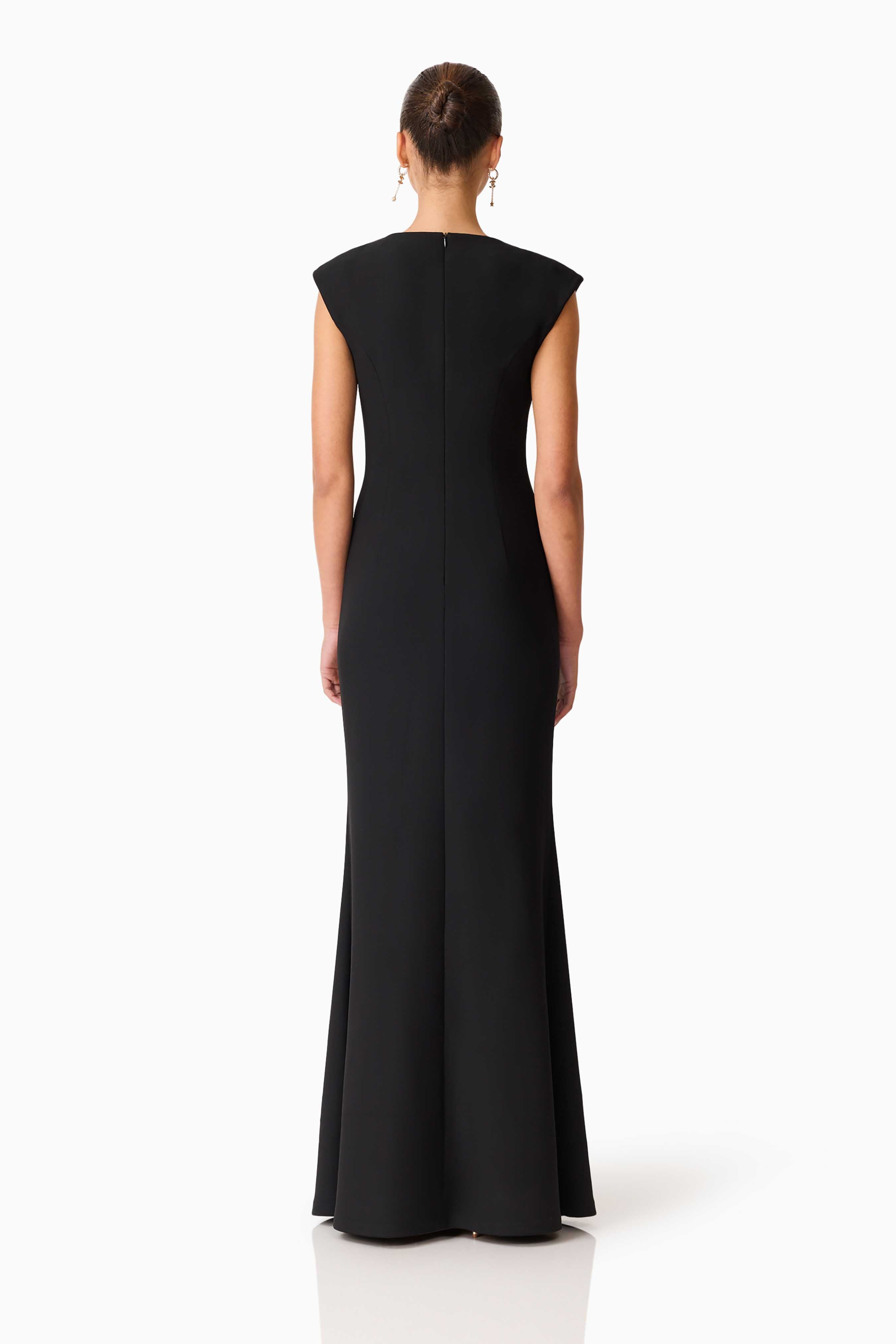 Veda Embellished Gown in Black