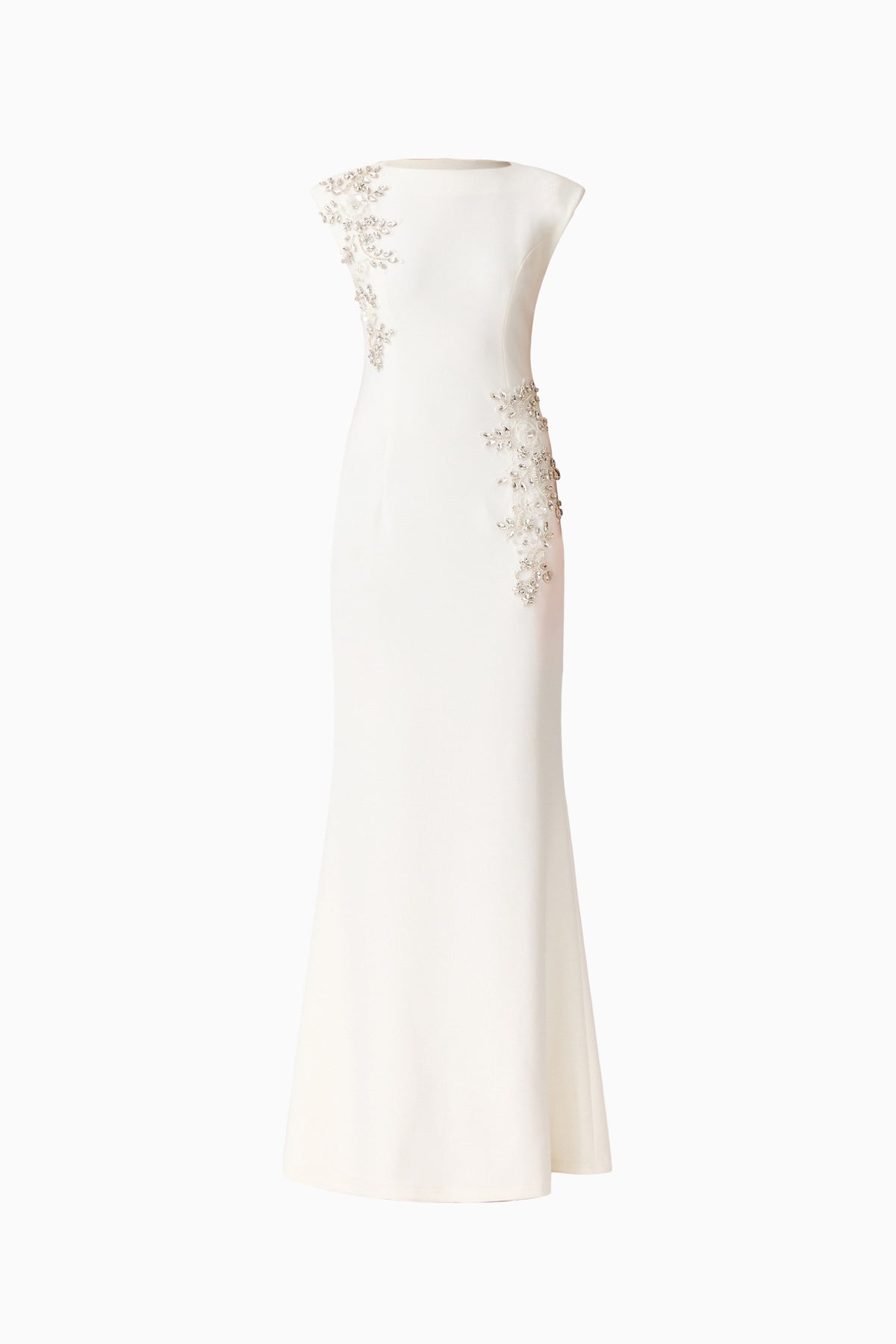 Veda Embellished Gown in White