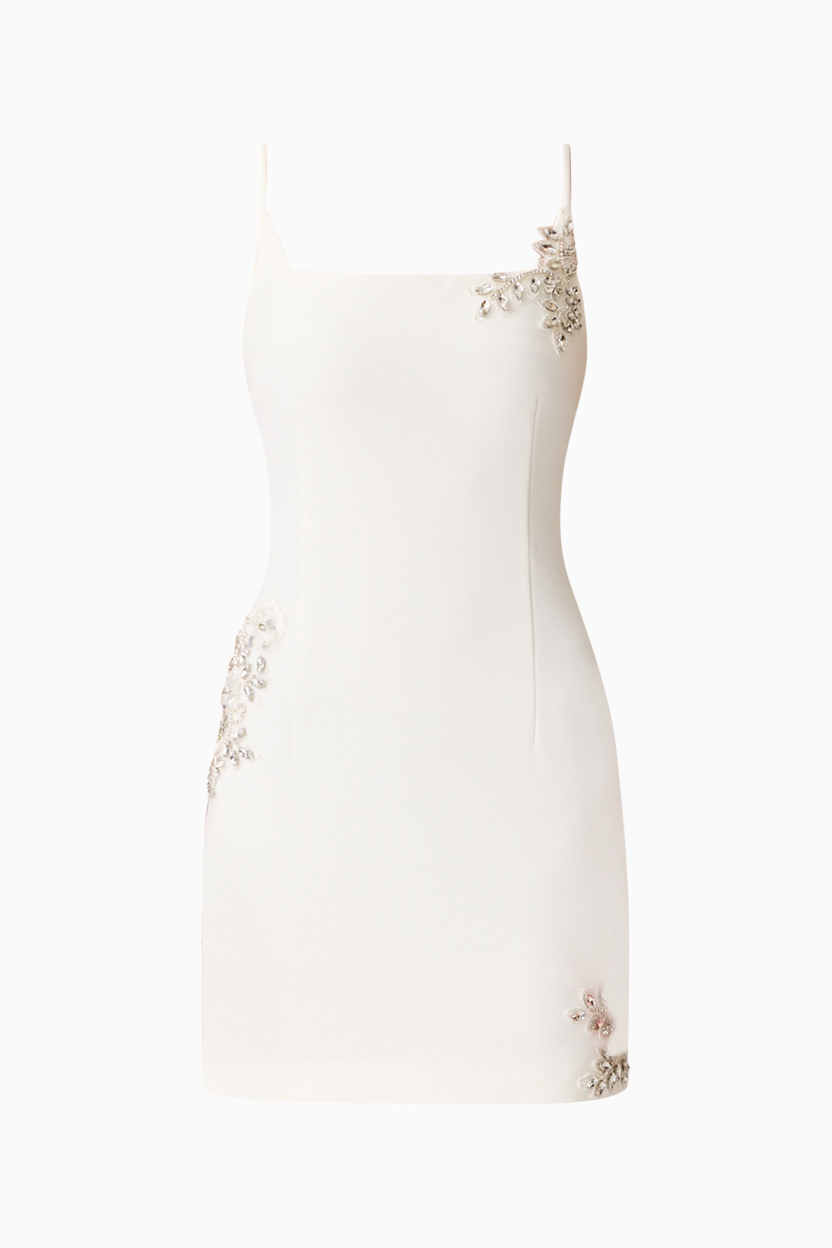 Veda Embellished Mini Dress in White
