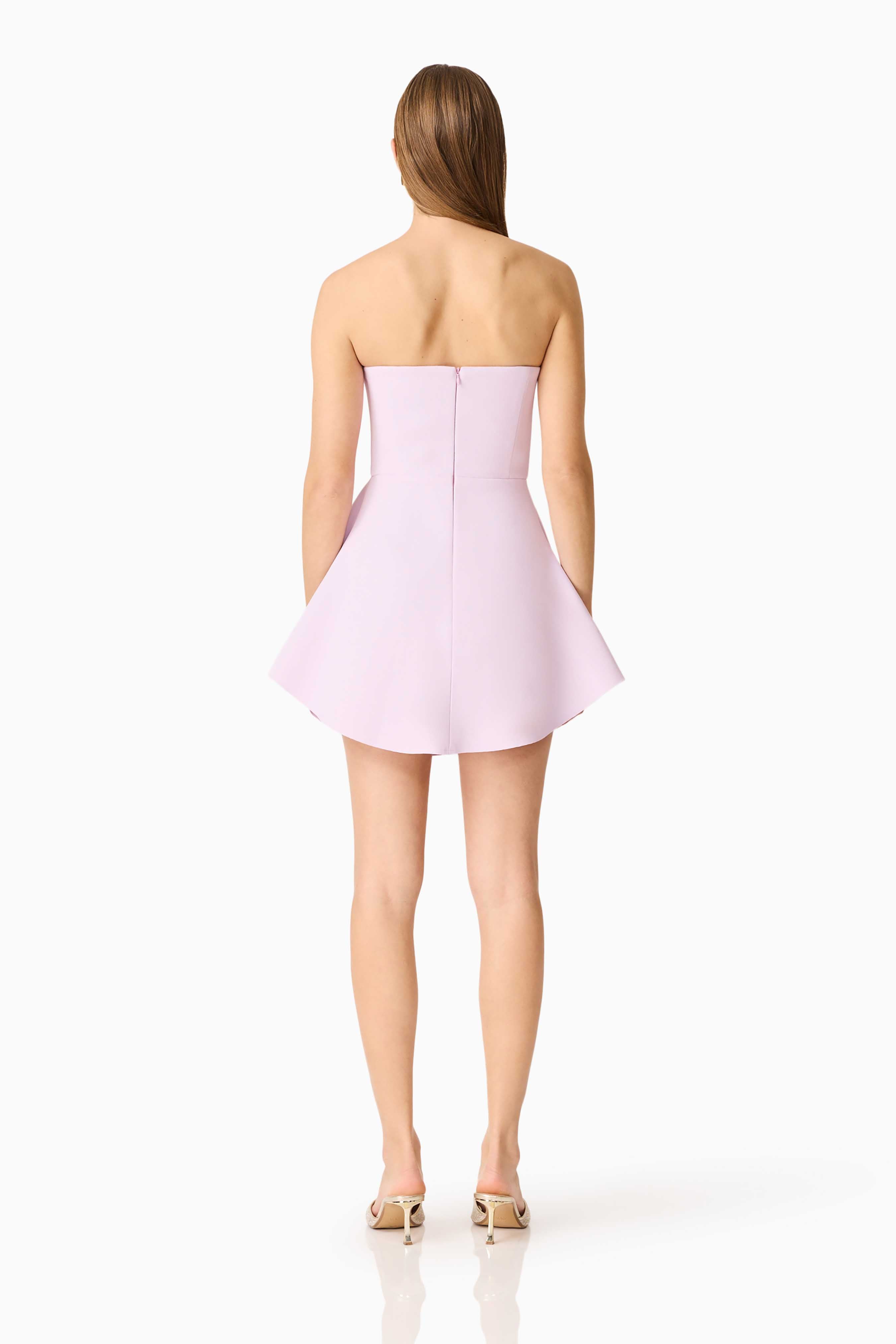 Saphine Frill Mini Dress in Pink