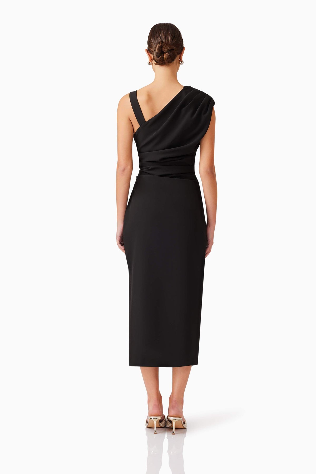 Kourtney Midi Dress in Black