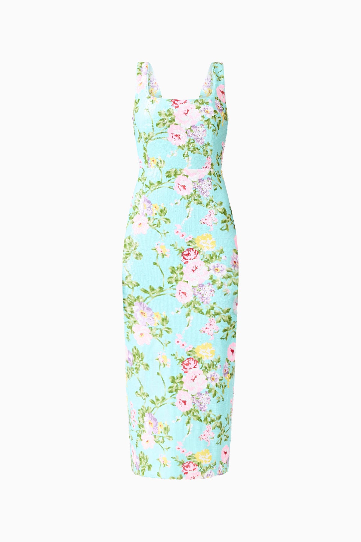 Emmeline Sequin Midi Dress in Mint Green