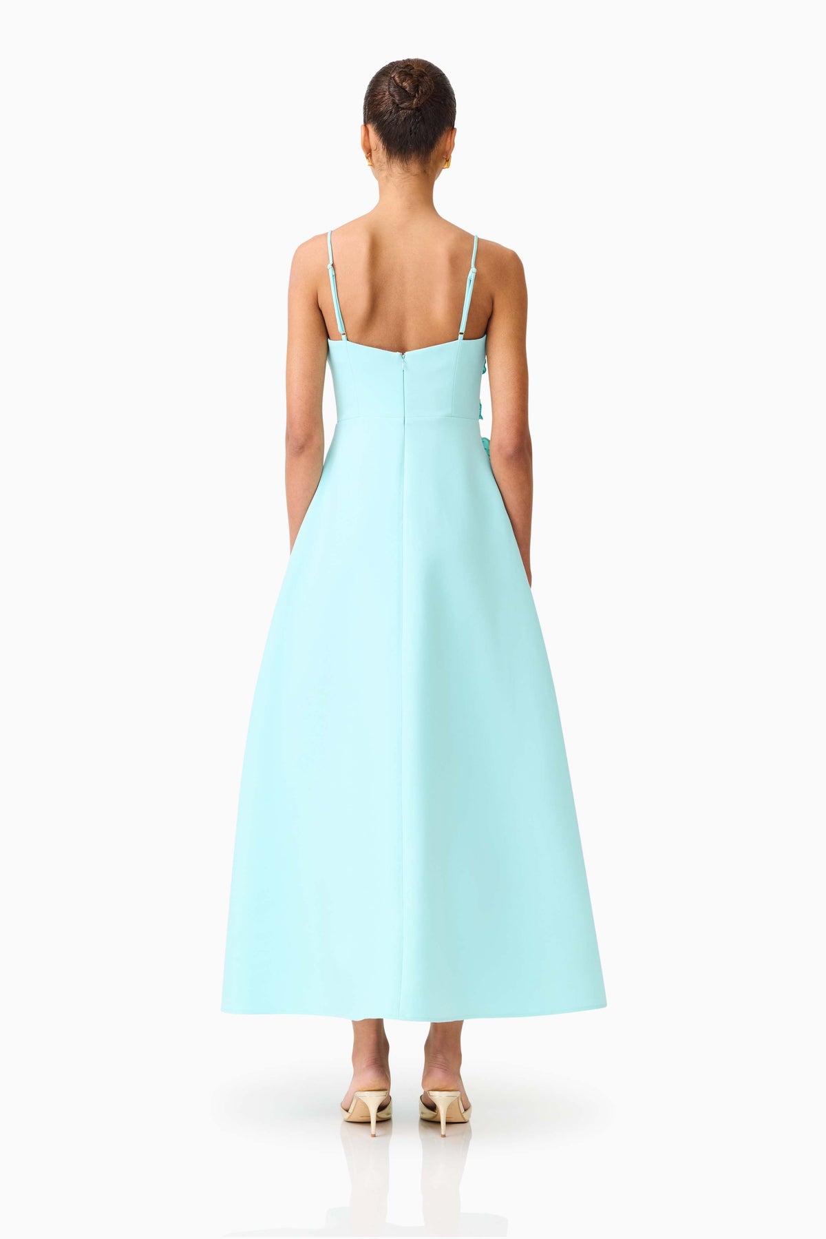 Stella A-Line Gown in Aqua Blue