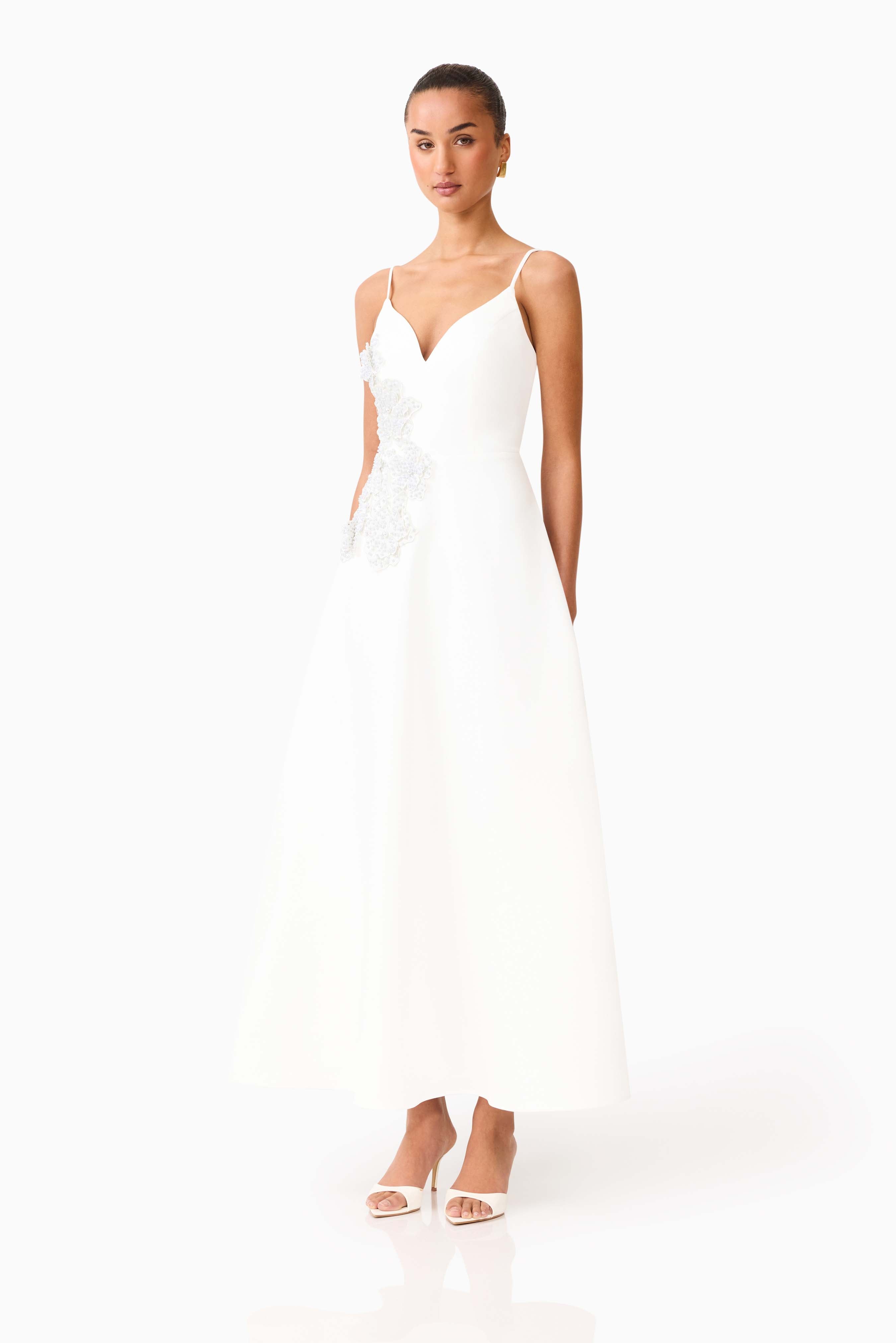 Stella A-Line Gown in White