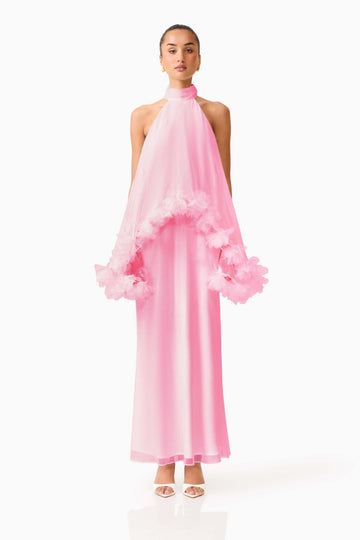 Poppy Cape Gown in Pink