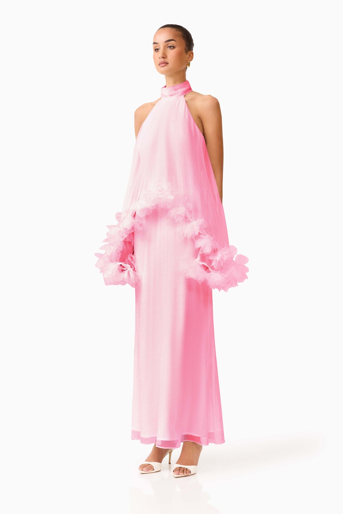 Poppy Cape Gown in Pink