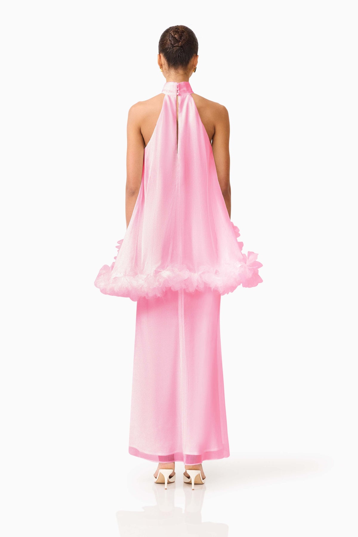 Poppy Cape Gown in Pink