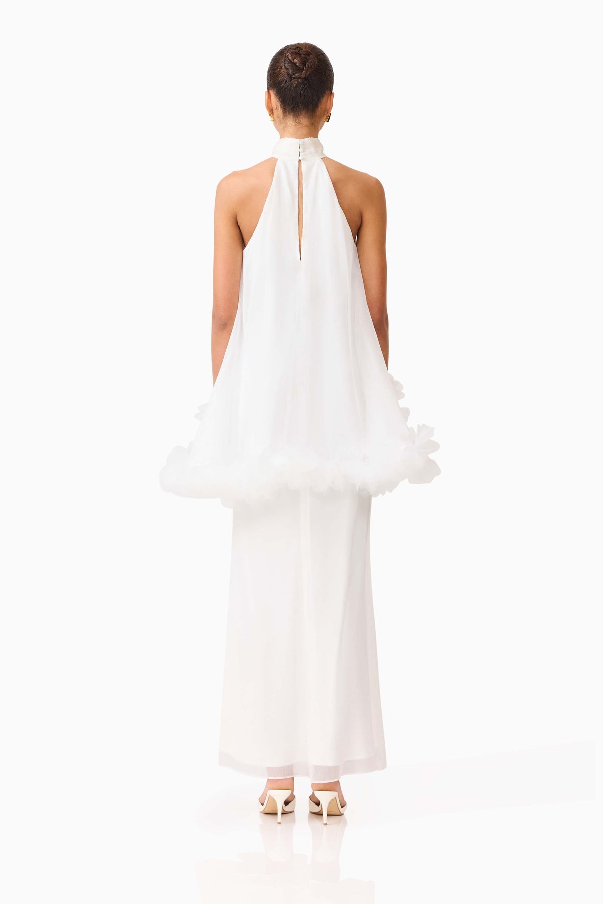 Poppy Cape Gown in White