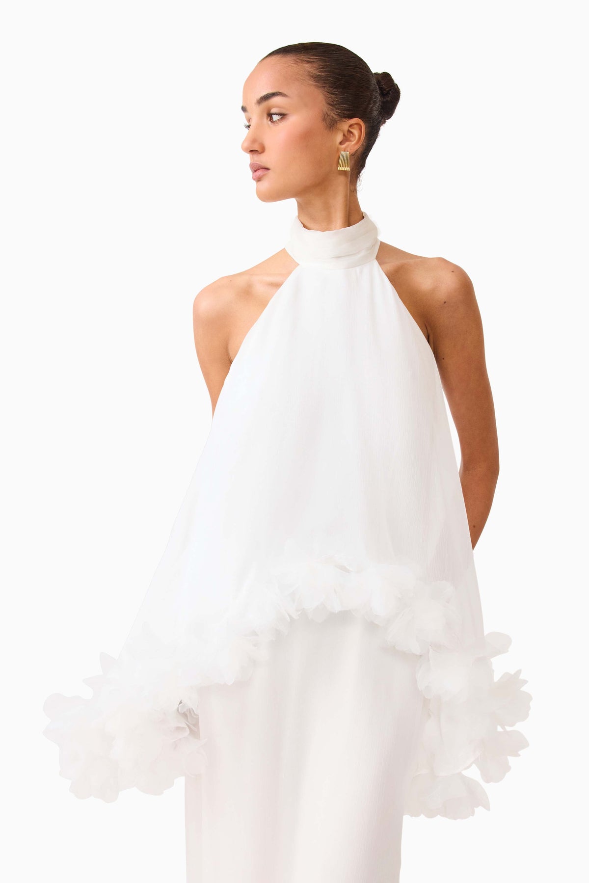 Poppy Cape Gown in White