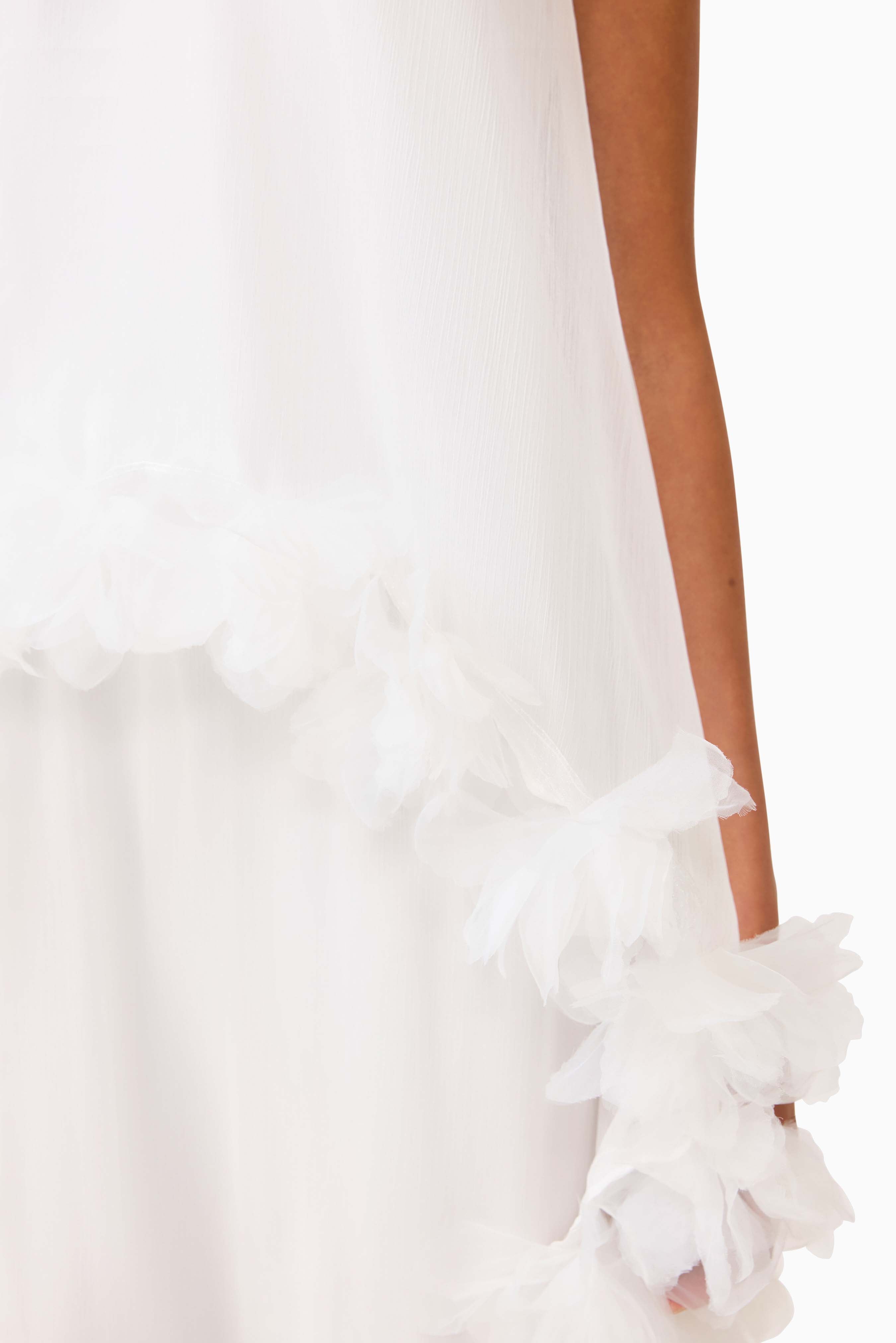 Poppy Cape Gown in White