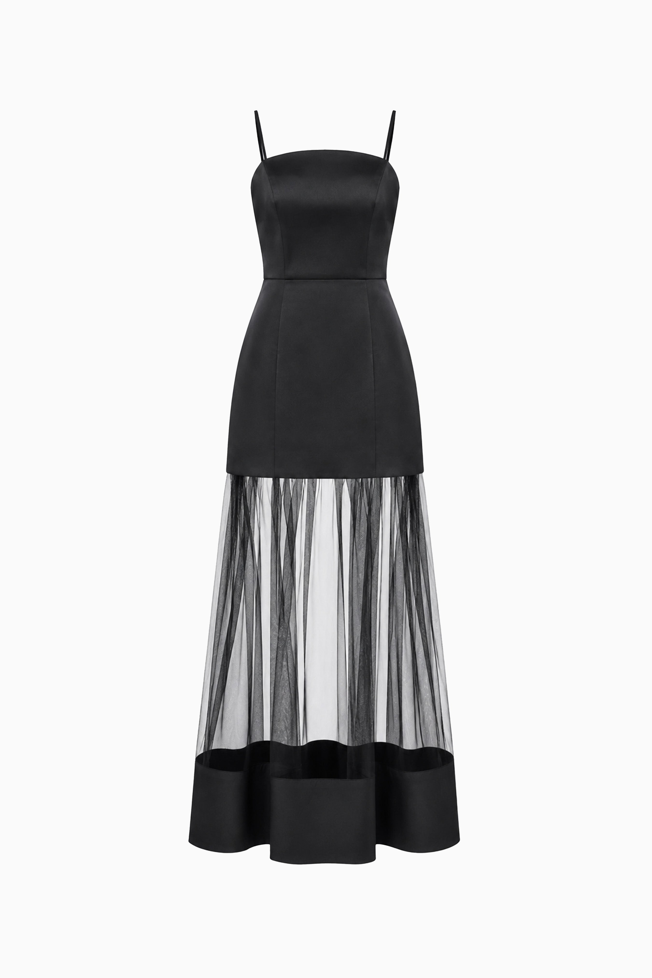 Marcella Strapless Gown in Black