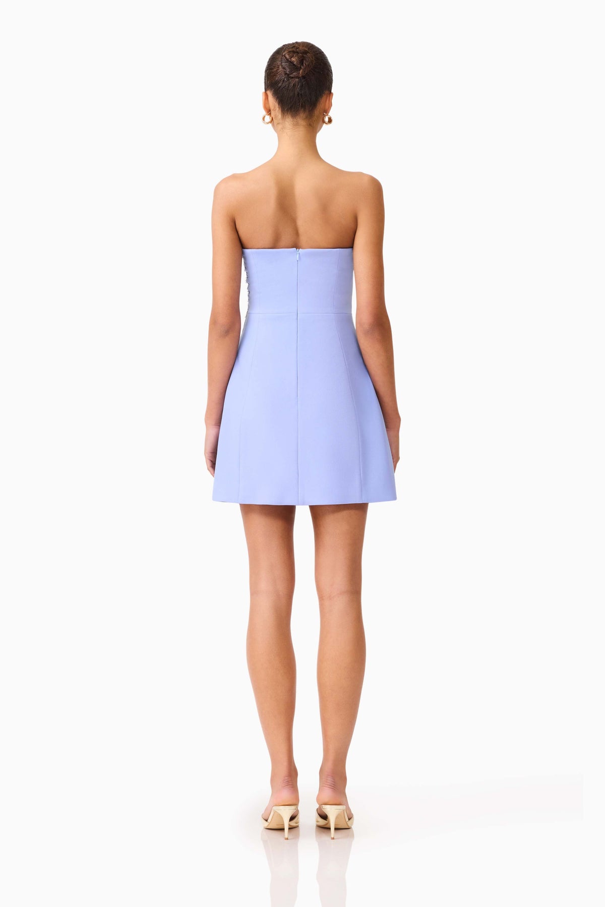 Mira Strapless Mini Dress in Blue