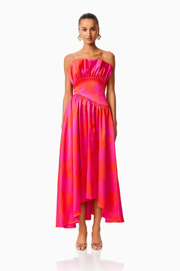 Laurel Sleeveless Maxi Dress in Pink & Red