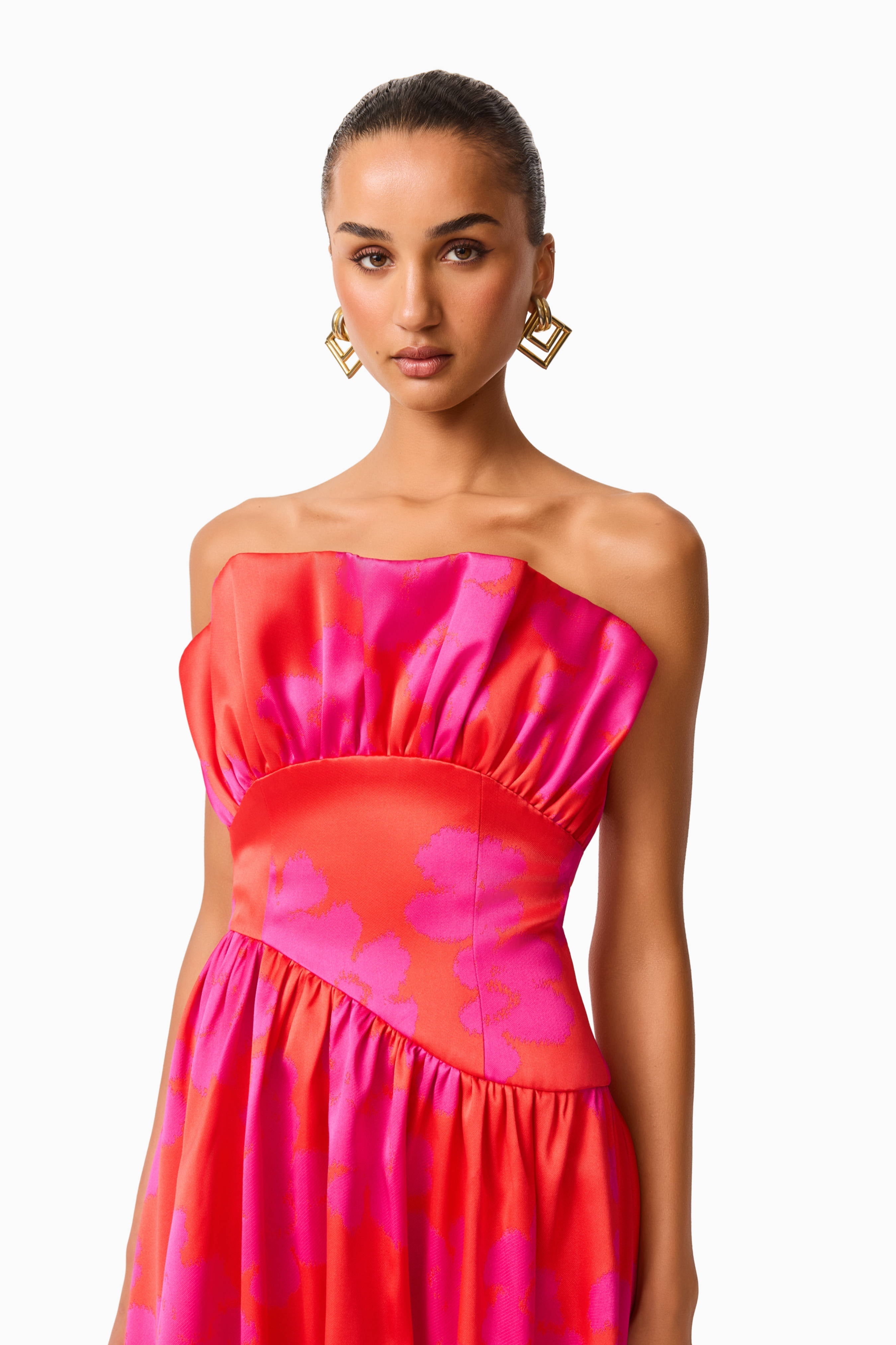 Laurel Sleeveless Maxi Dress in Pink & Red