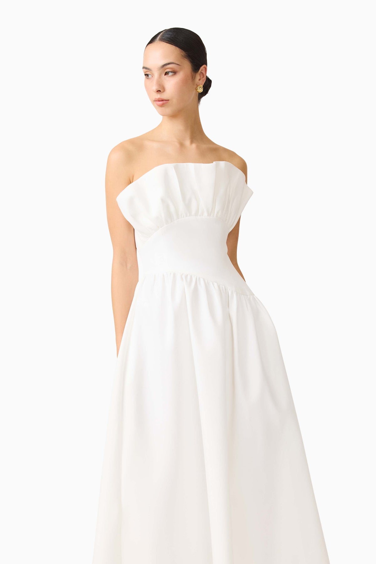 Laurel Sleeveless Maxi Dress In White