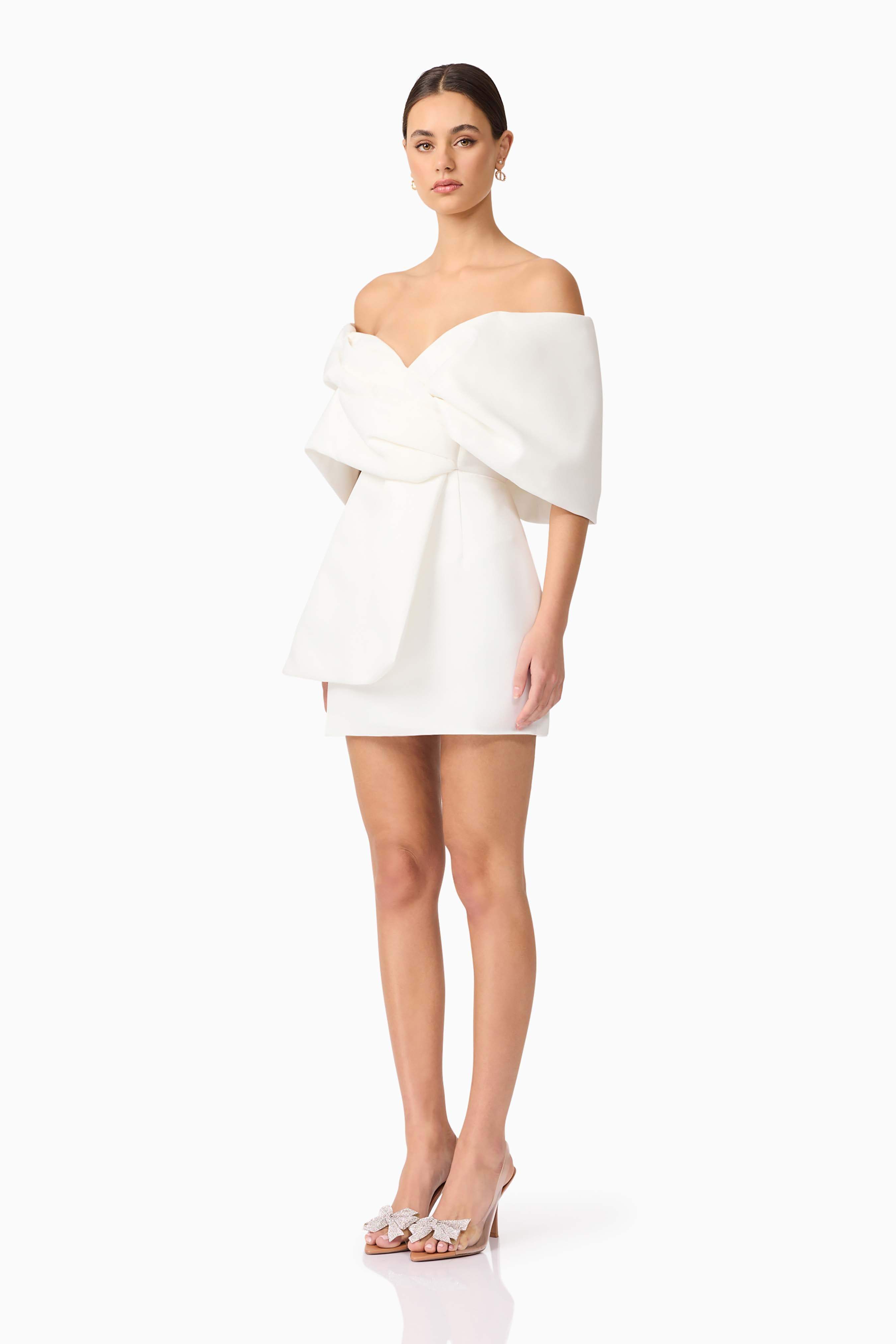 Dandelione Off The Shoulder Mini Dress in White