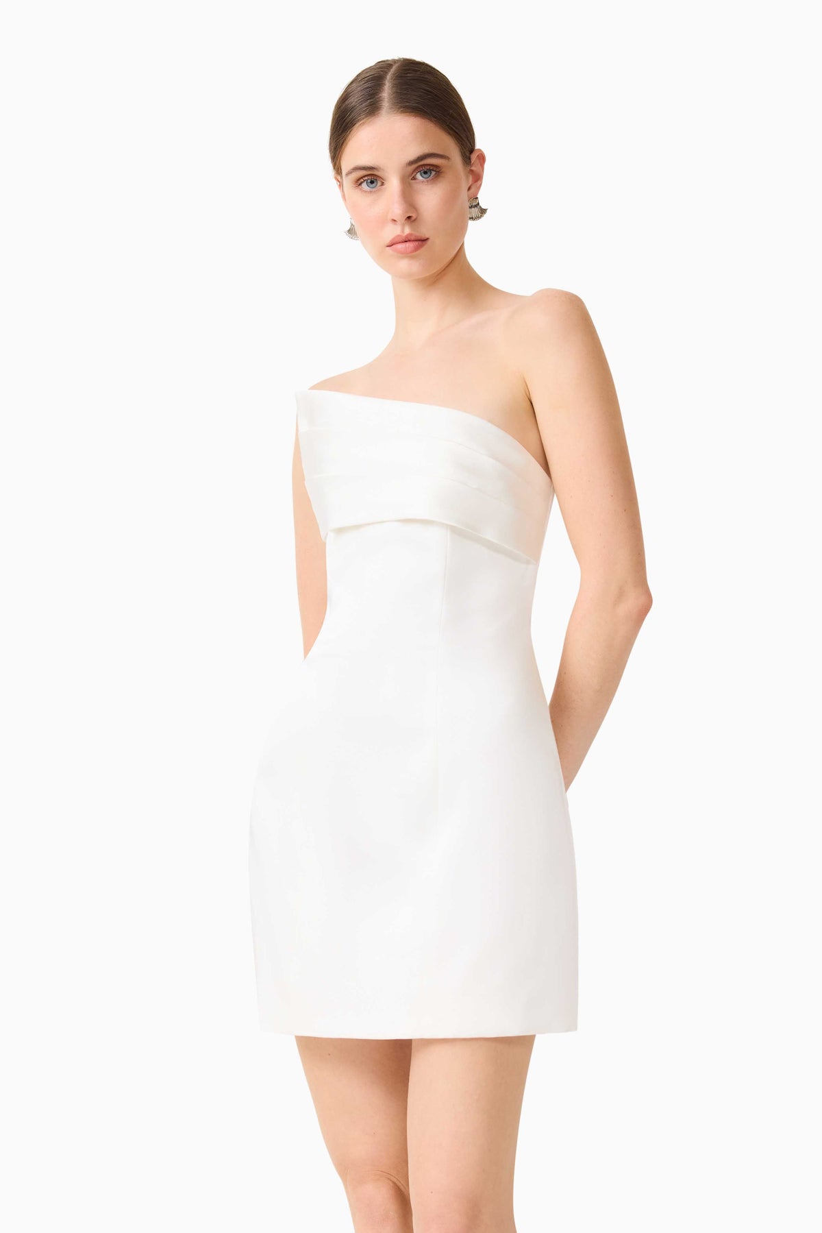 Sydney Strapless Mini Dress in White