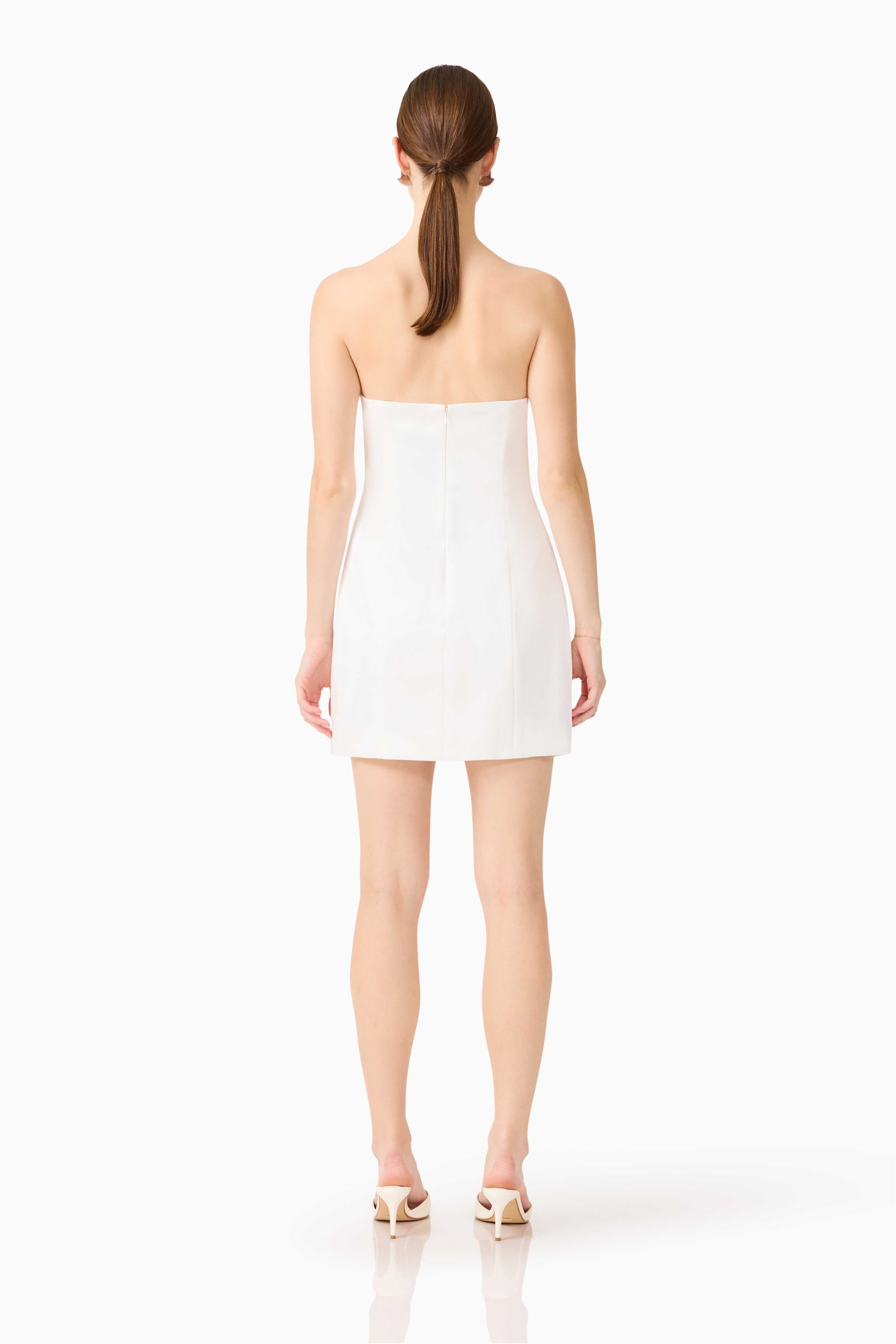Sydney Strapless Mini Dress in White