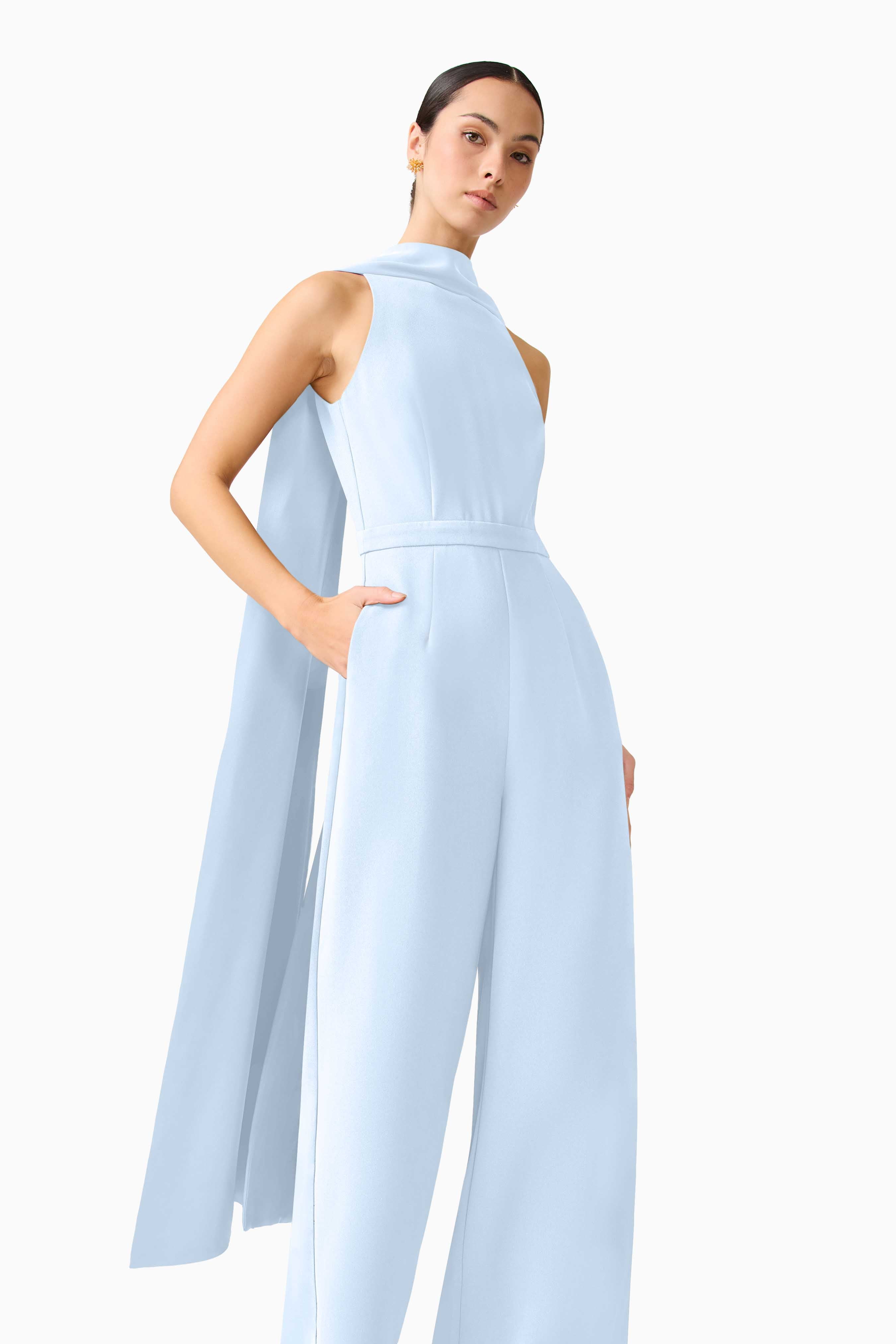 Anaya Wide Leg Jumpsuit in Blue