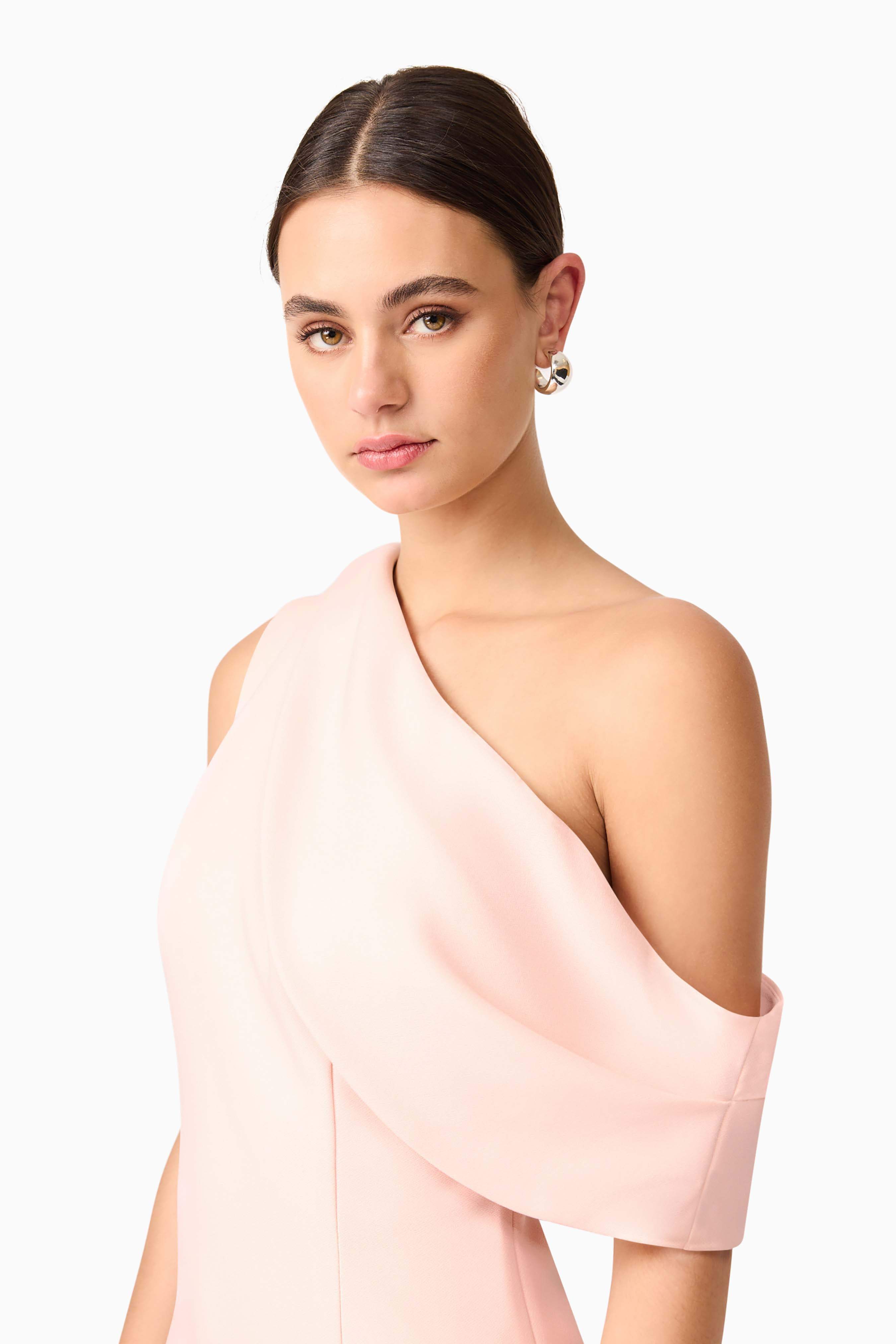 Ava Asymmetrical Mini Dress in Pink