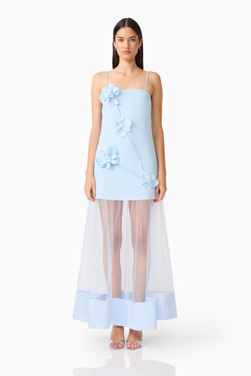 Reina Applique Gown in Sky Blue