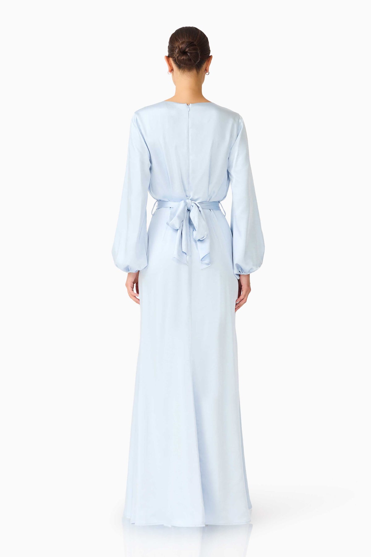 Kai Long Sleeve Maxi Dress in Pale Blue