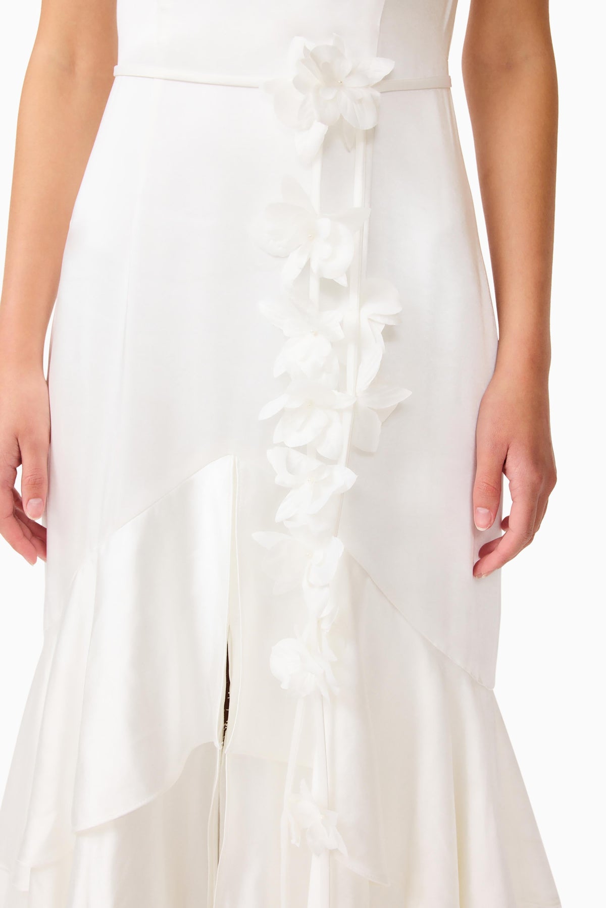 Erielle Tiered Gown in White