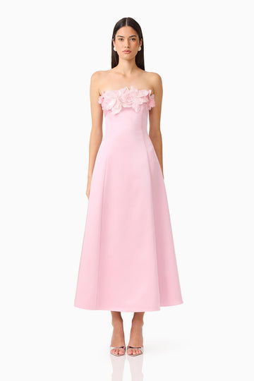 Espera Applique Gown in Rose Pink