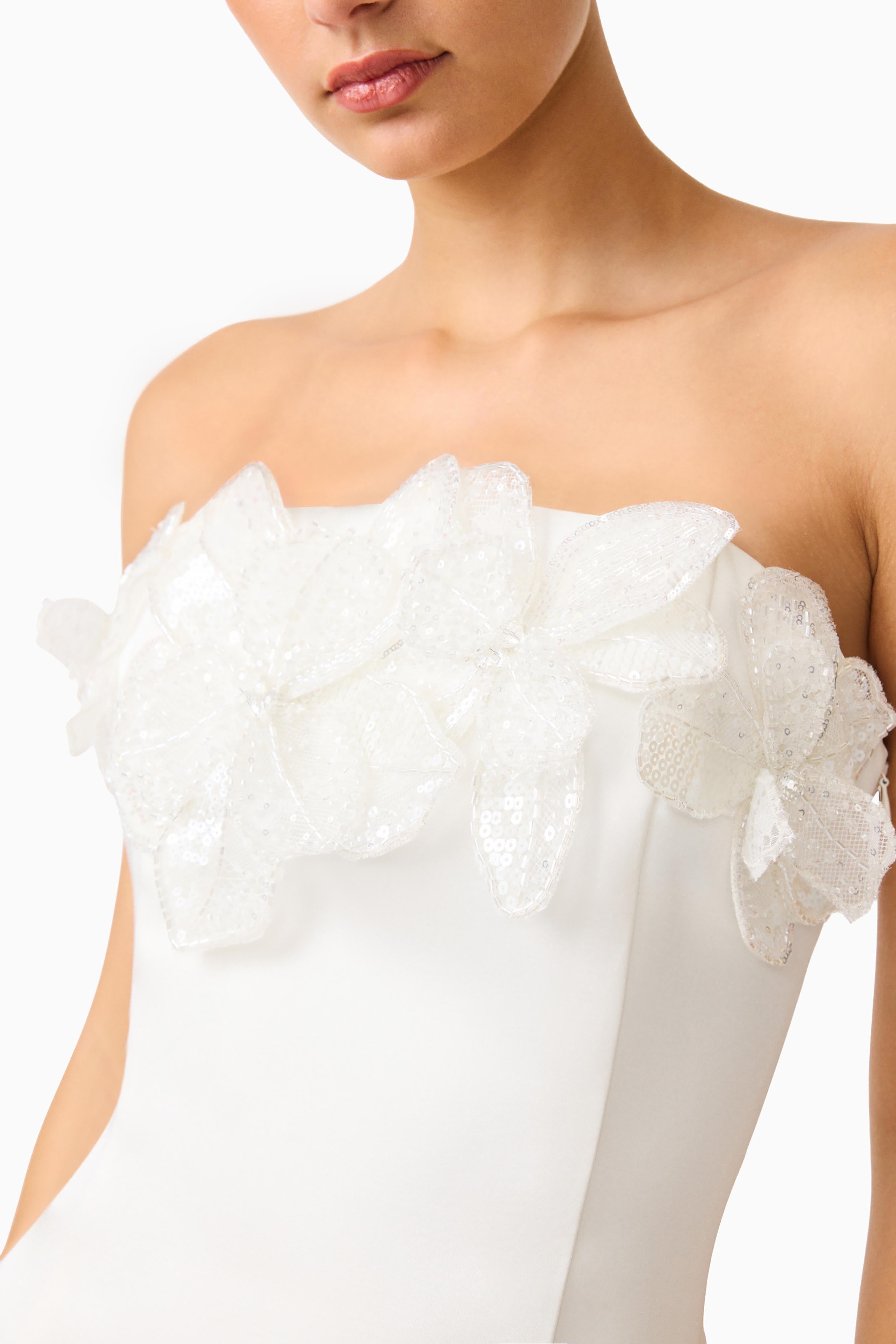 Espera Strapless Gown in White